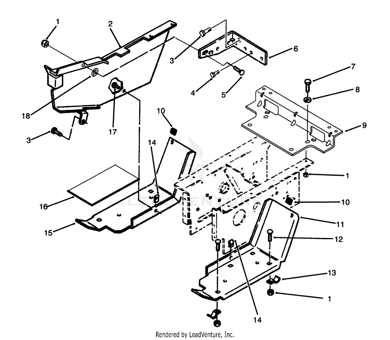Belt Guard And Footrest Assembly