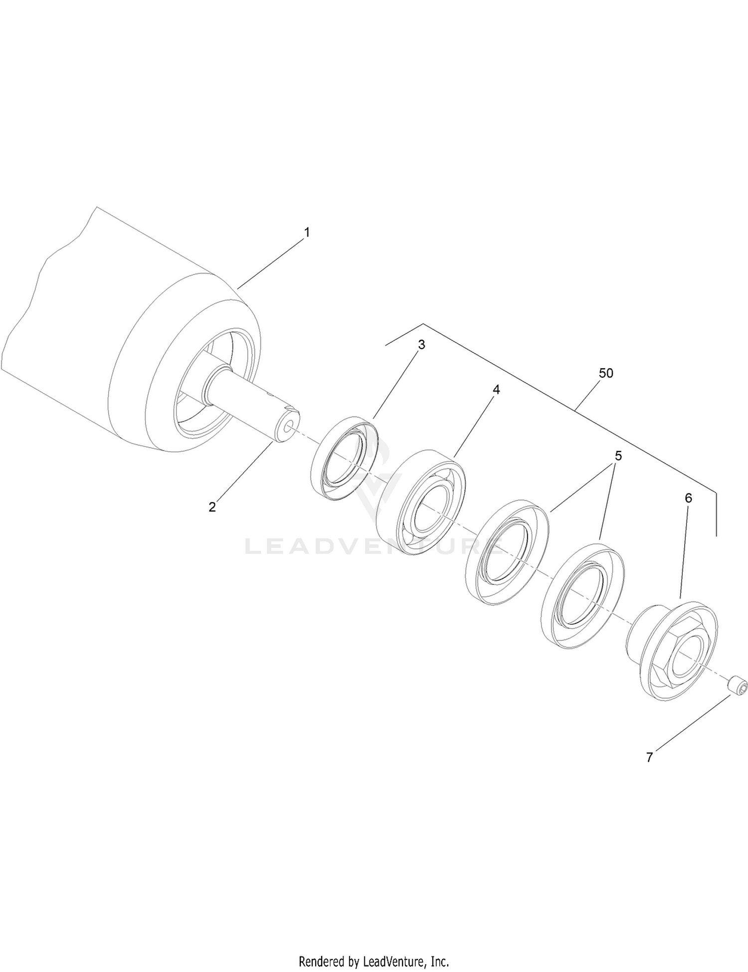 Rear Roller Assembly No. 137-6141