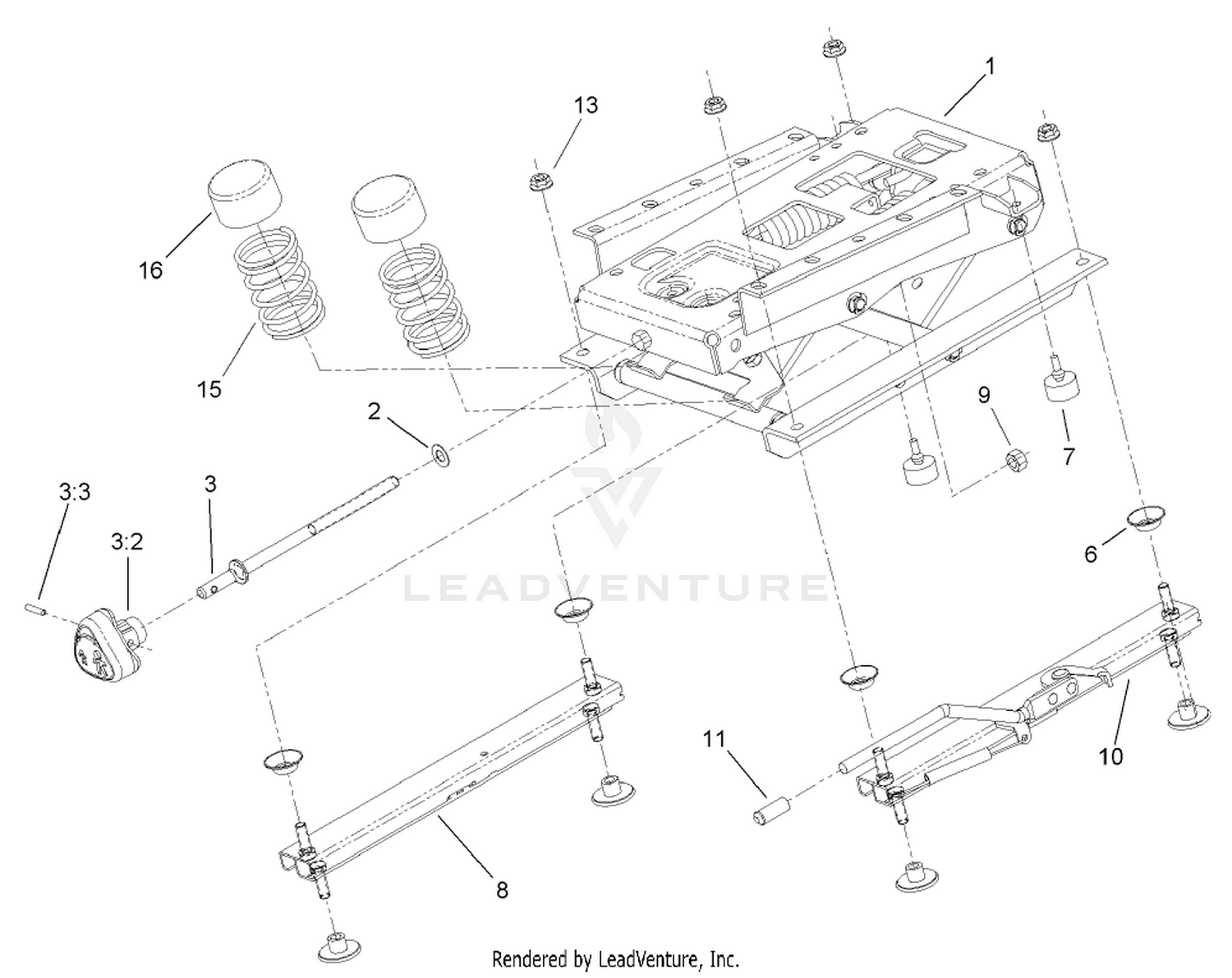Seat Suspension Assembly No. 76-1970