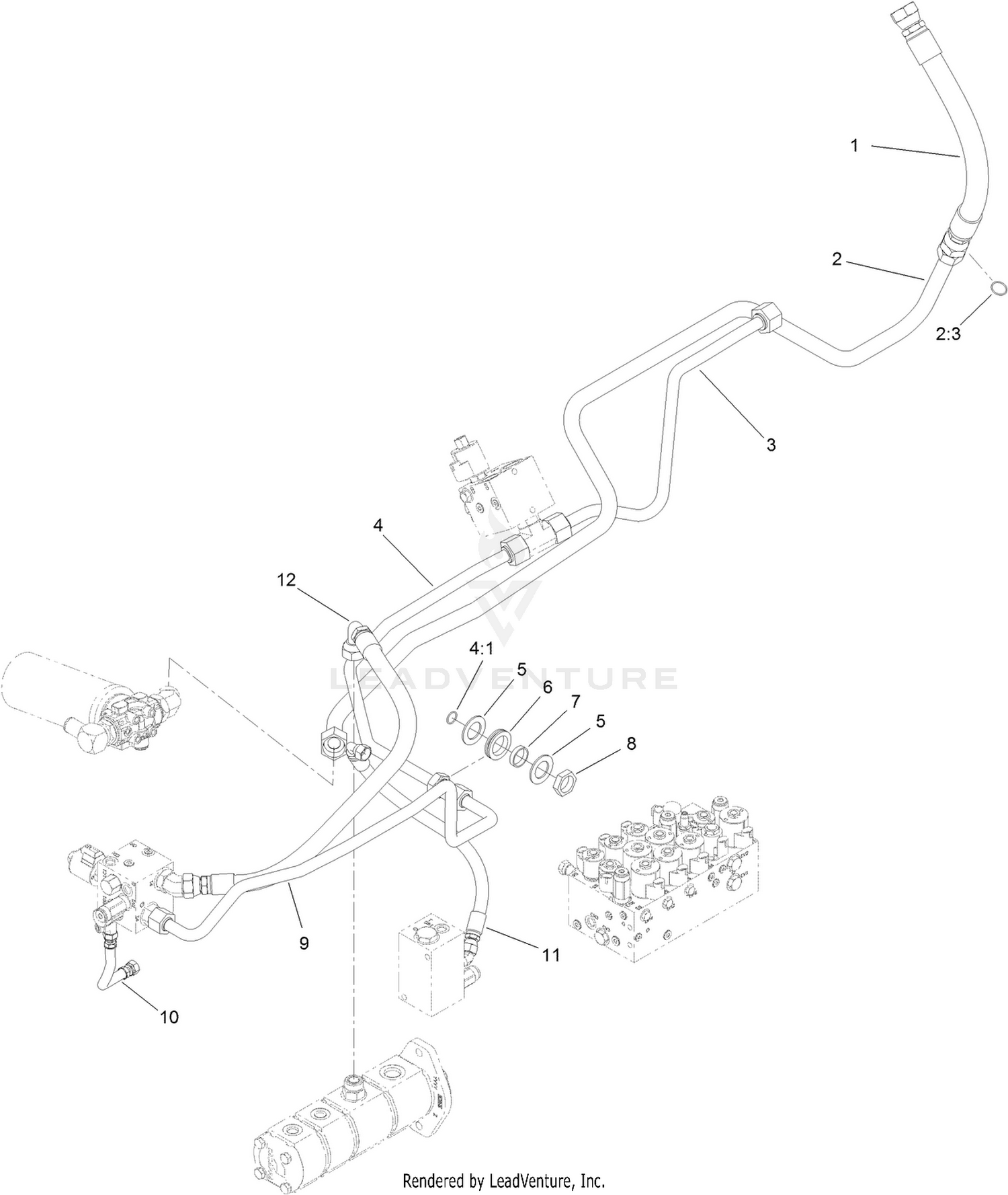 Oil Cooler Hydraulic Assembly