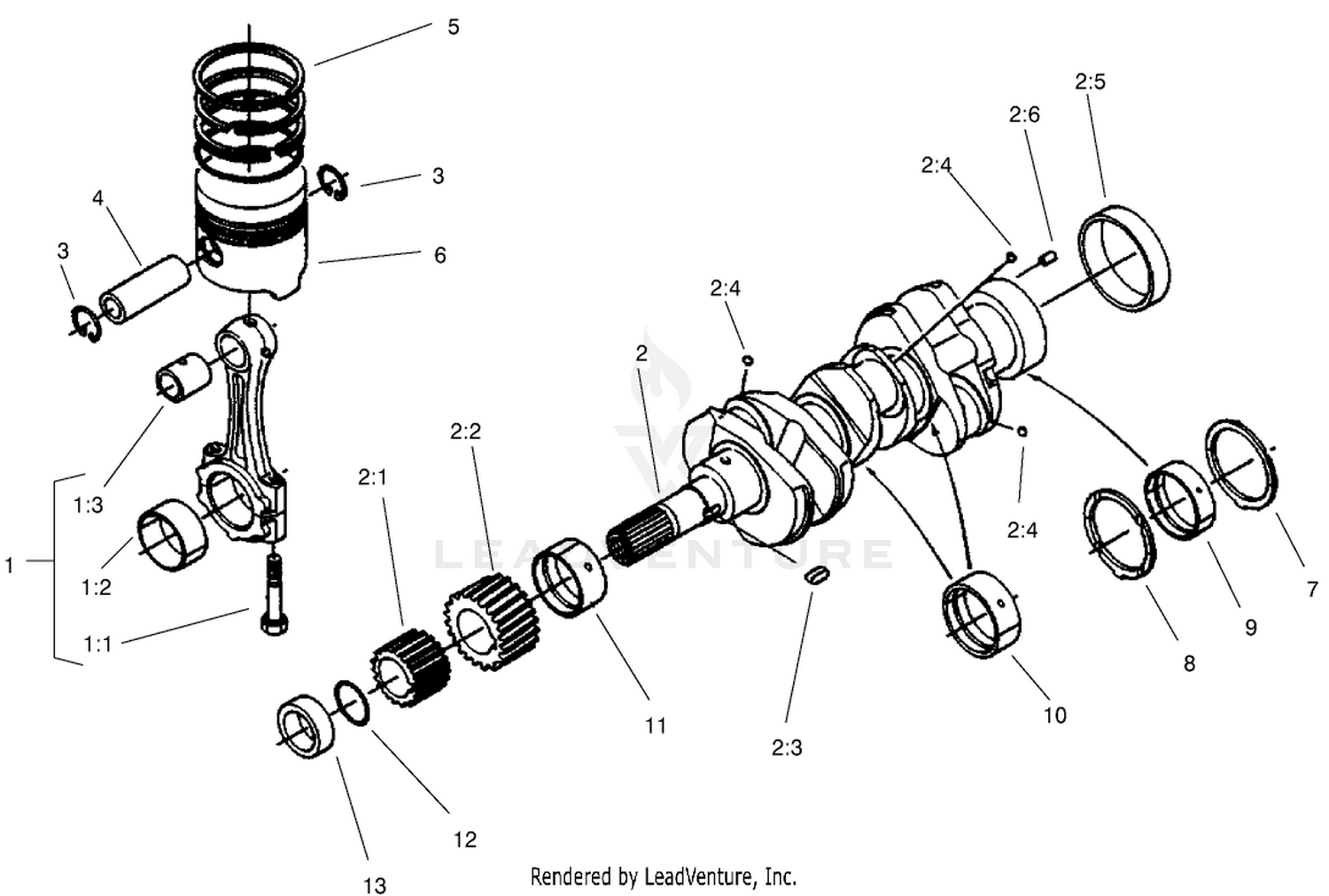 Piston And Crankshaft Assembly