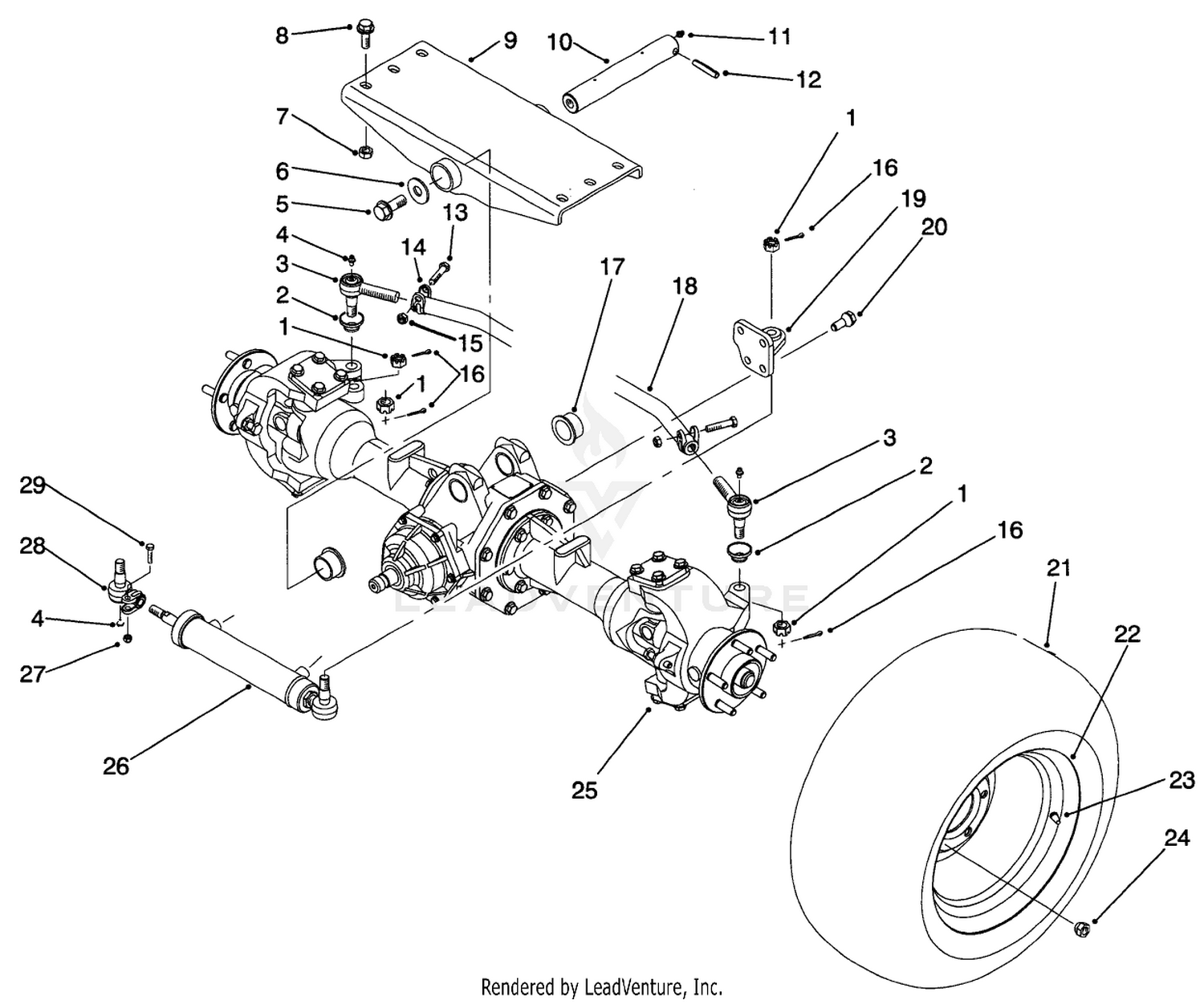 Rear Axle Assembly (model No. 30302)