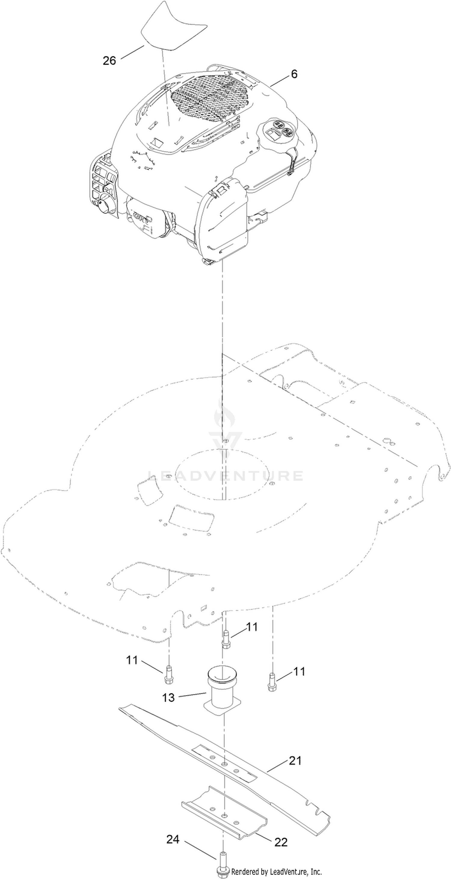 Engine and Blade Assembly