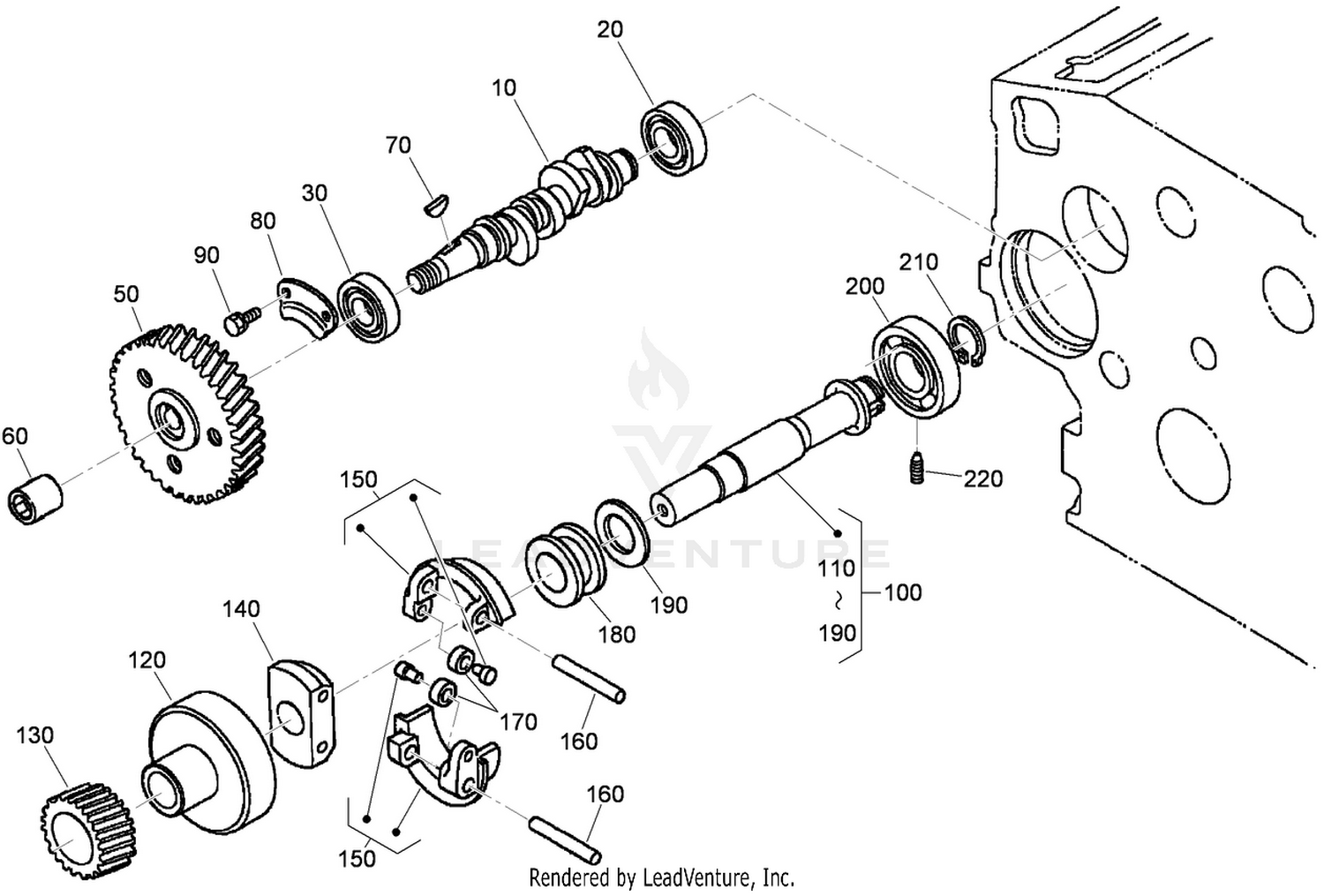 Fuel Camshaft and Governor Shaft Assembly