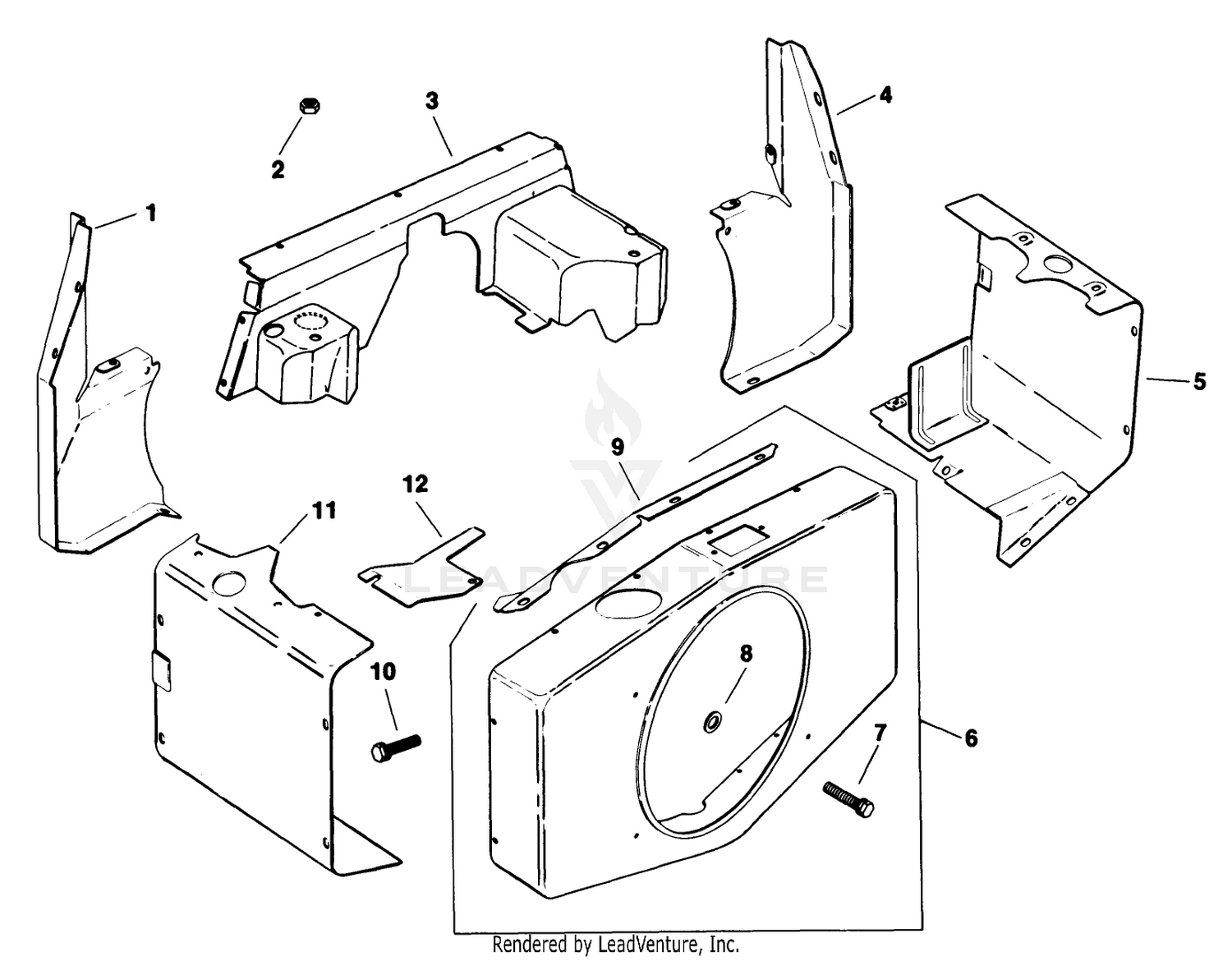Baffles  Shroud Engine Kohler Model No. M18qs-24615 (continued)