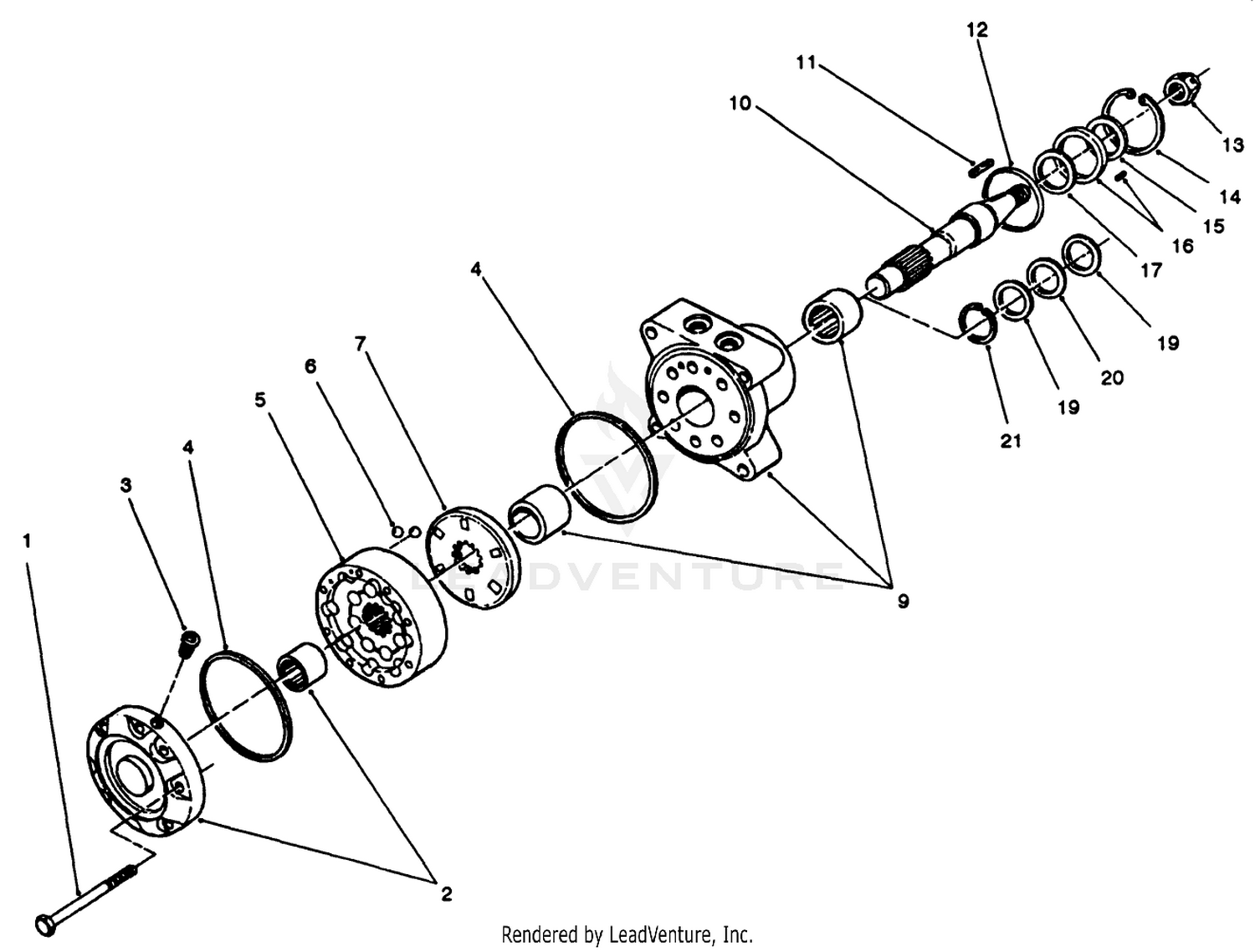 Hydraulic Drive Motor Assembly No. 66-5291