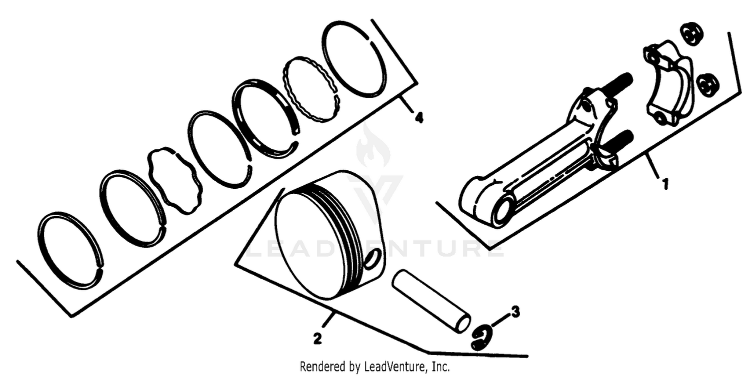 Piston  Rod-Group 22 Engine Kohler Model No. Kt17qs Type No. 24324 (continued)