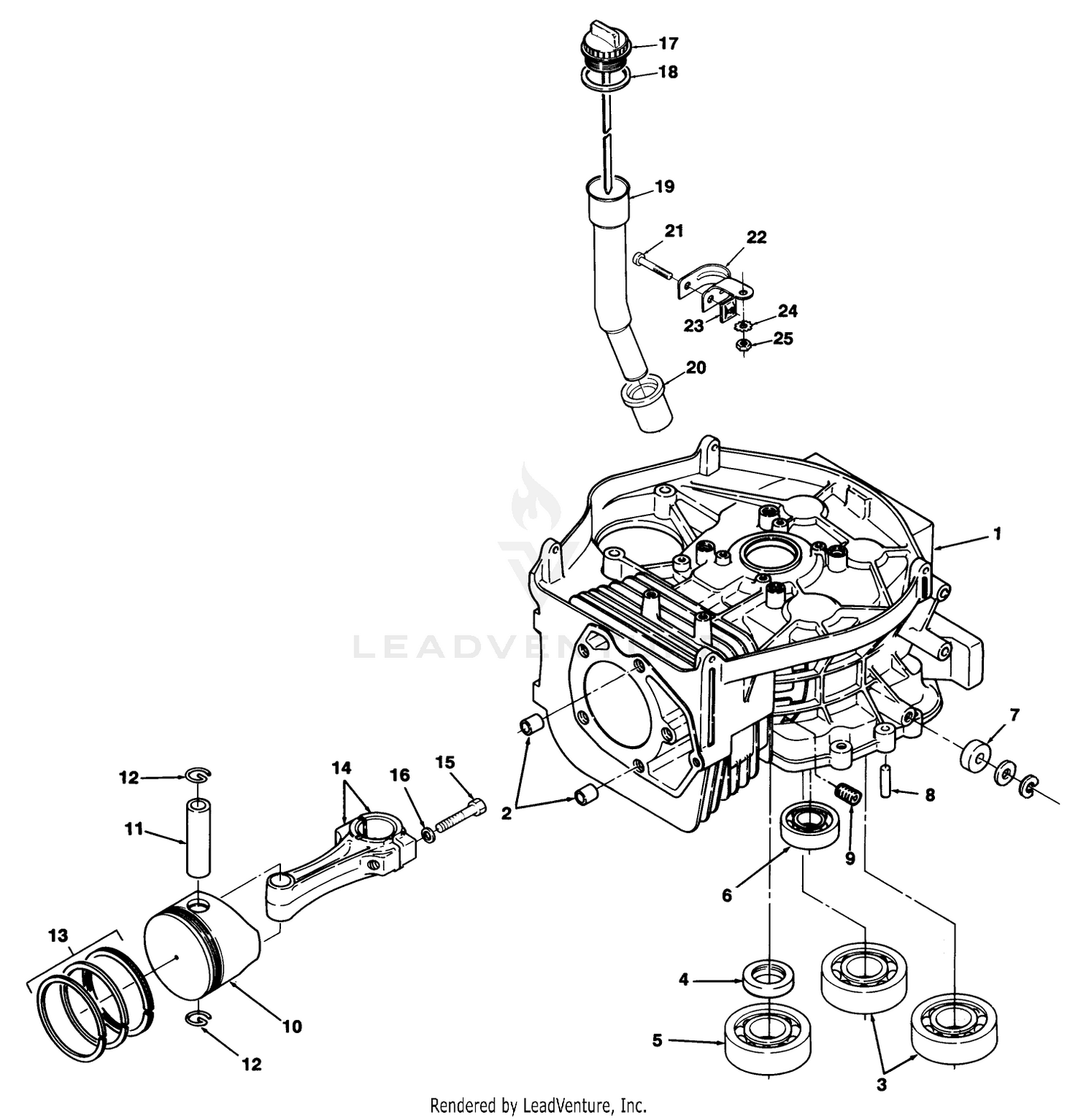 12hp Engine Cylinder Block Assembly