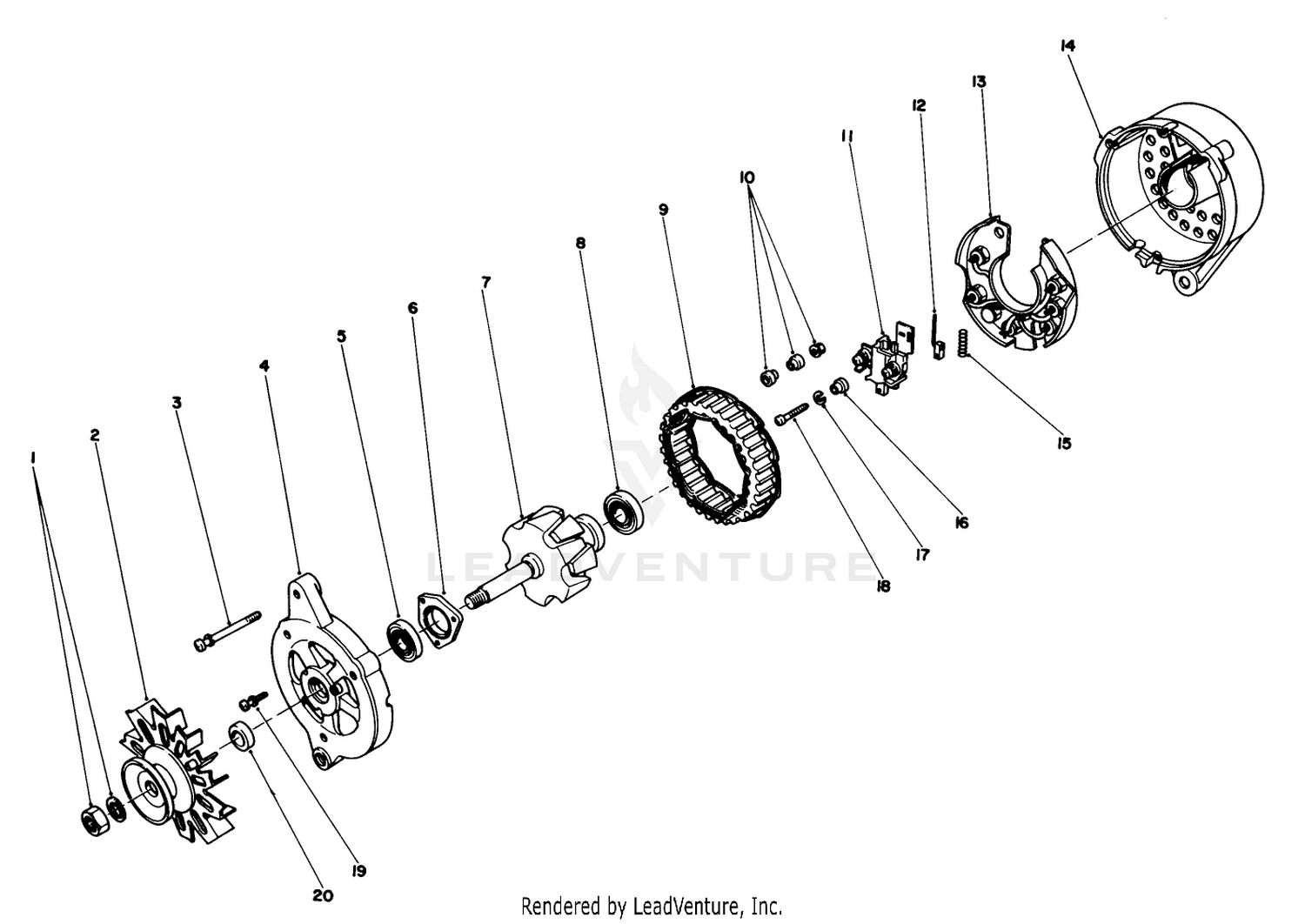 Alternator Assembly No. 43-0390