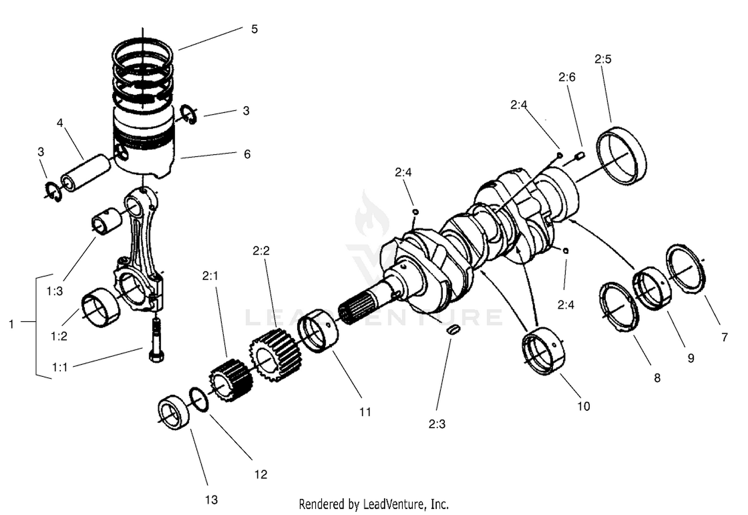 Piston And Crankshaft Assembly
