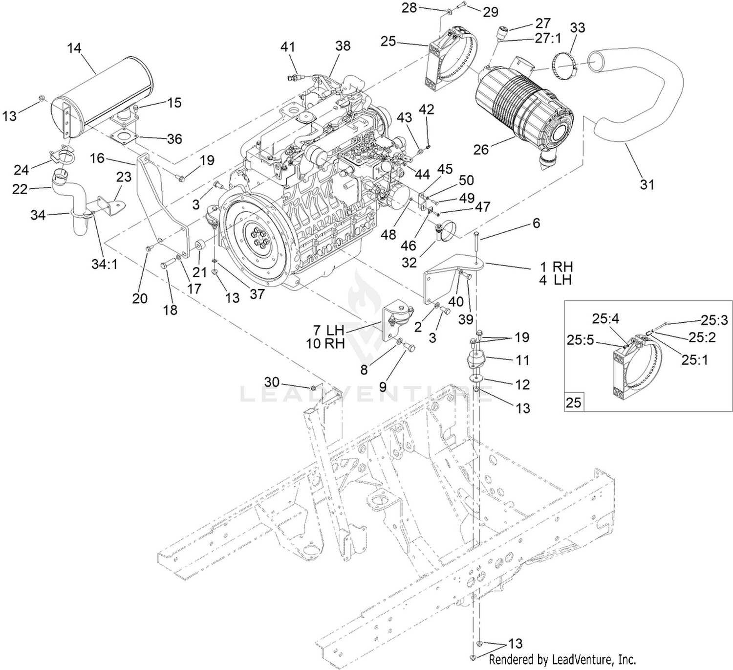 Engine and Air Cleaner Assembly