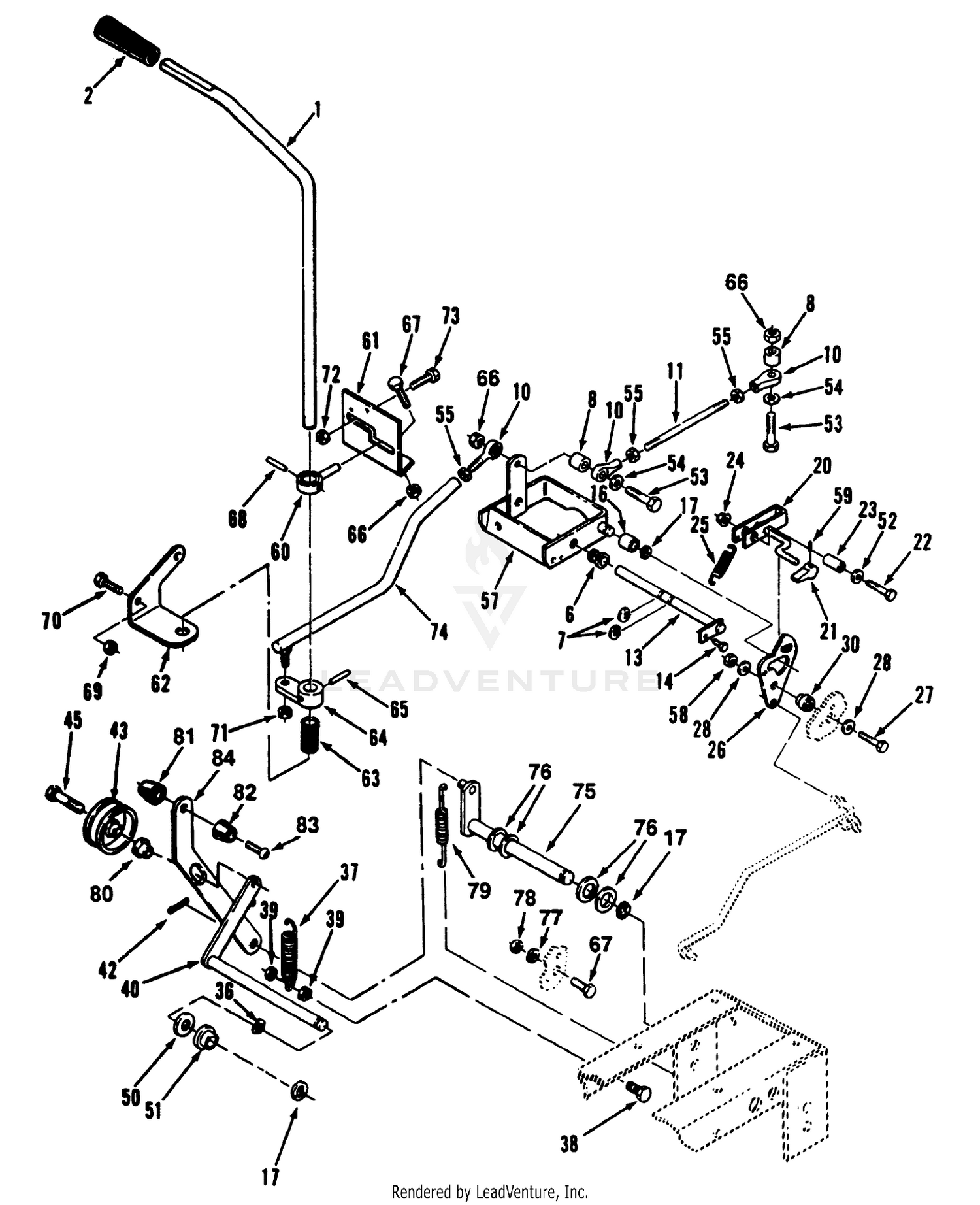 Clutch, Brake Motion Control Linkage
