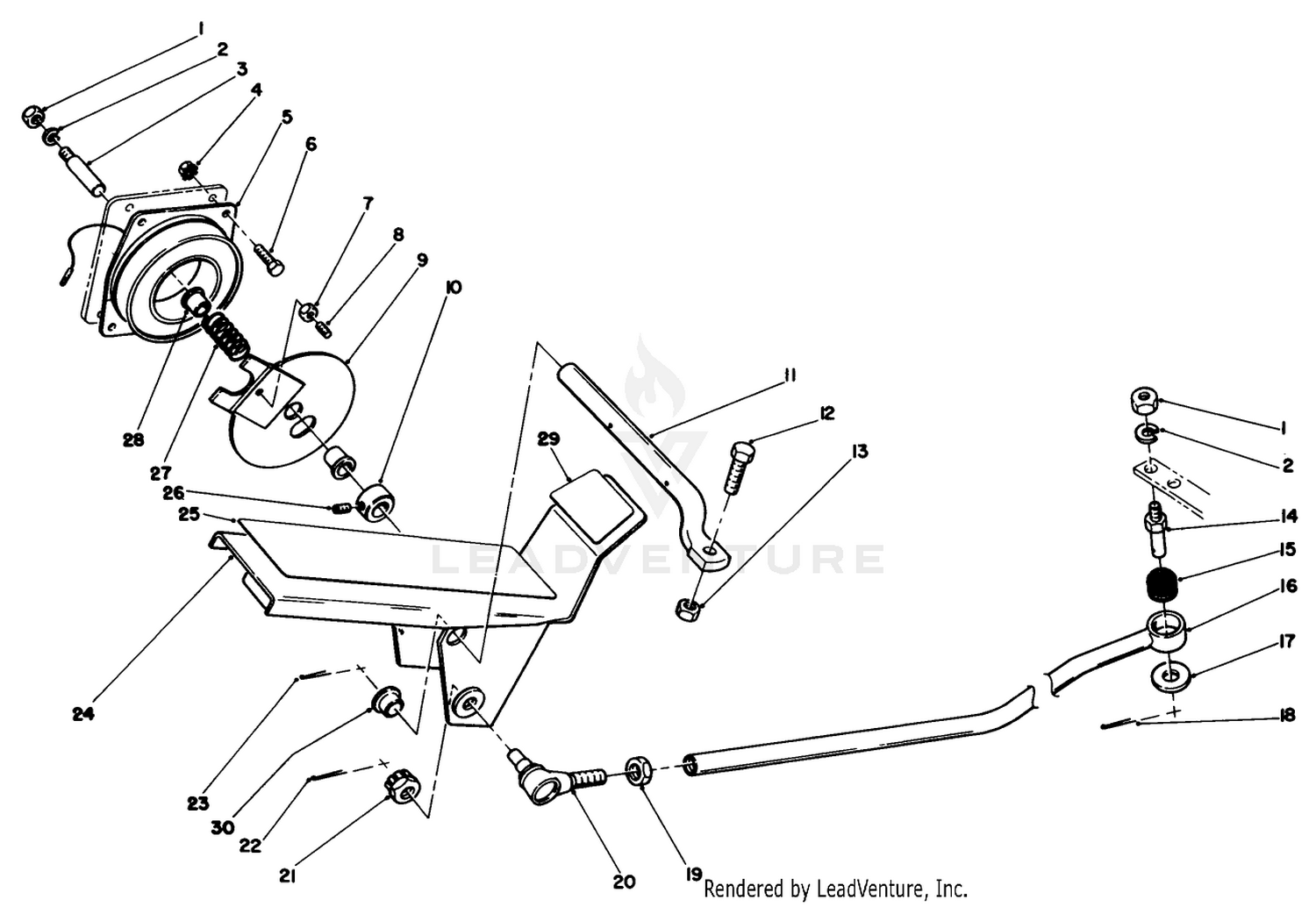 Traction Pedal  Cruise Control Assembly