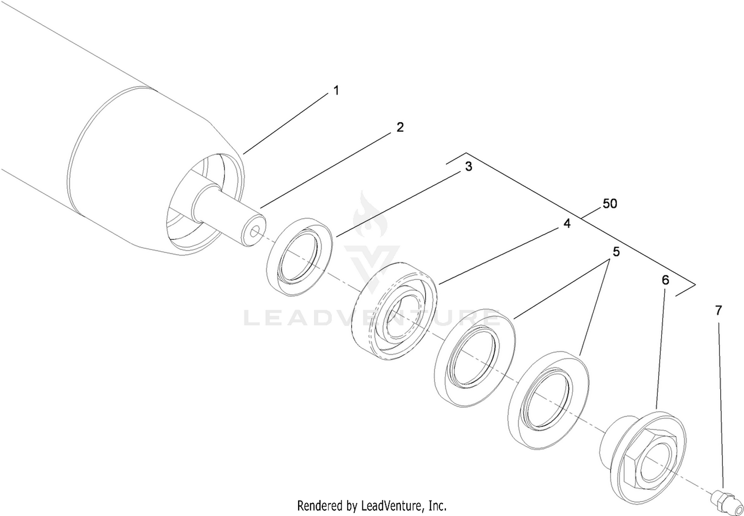 2.5-Inch Rear Roller Assembly No. 117-3756
