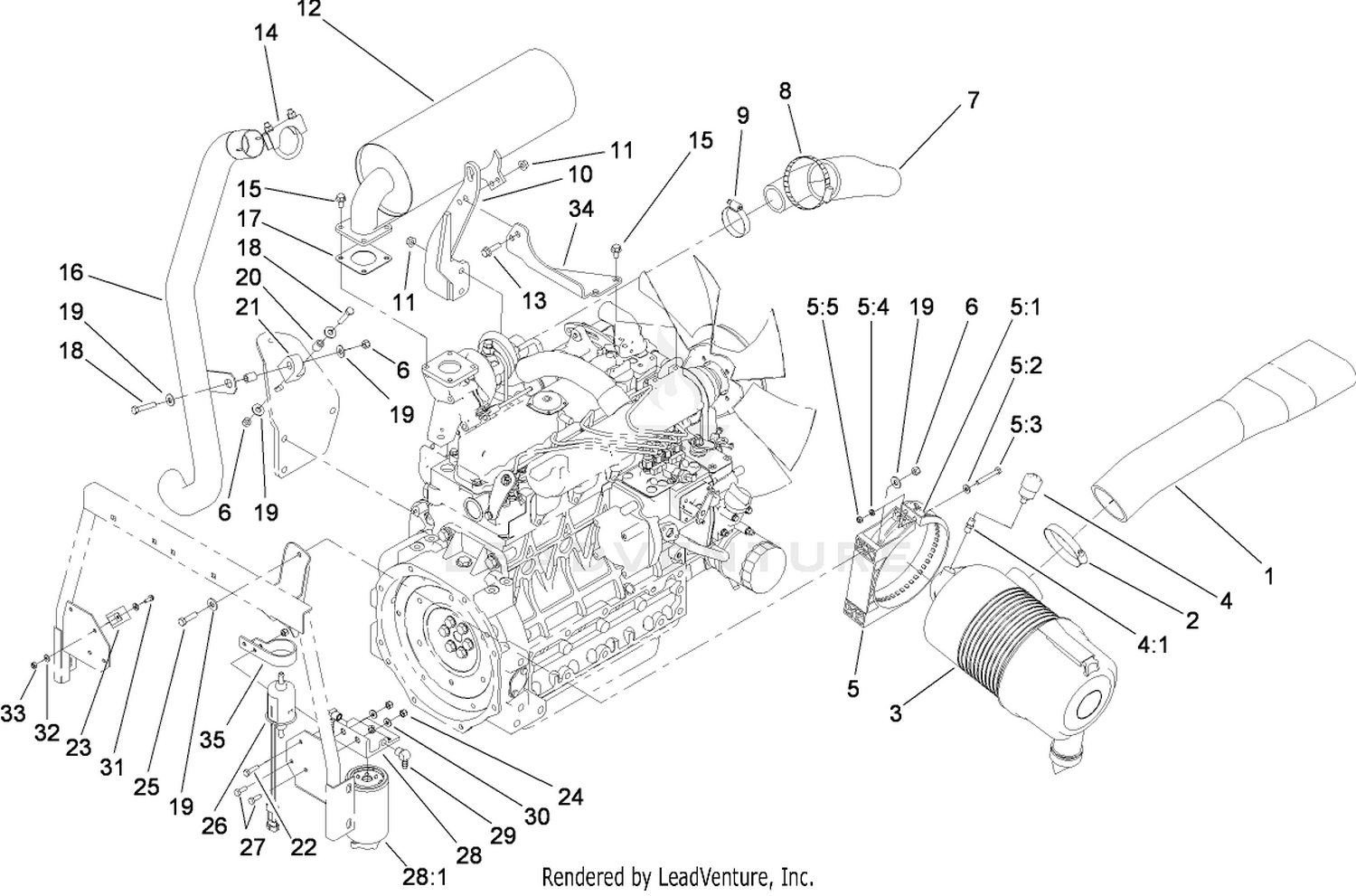 Air Cleaner and Muffler Assembly