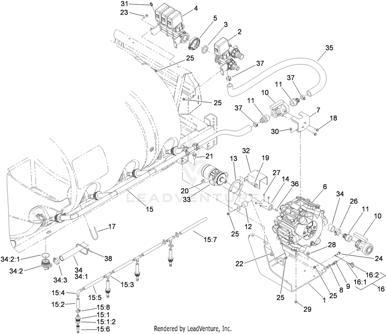 Spray Pump and Valve Assembly