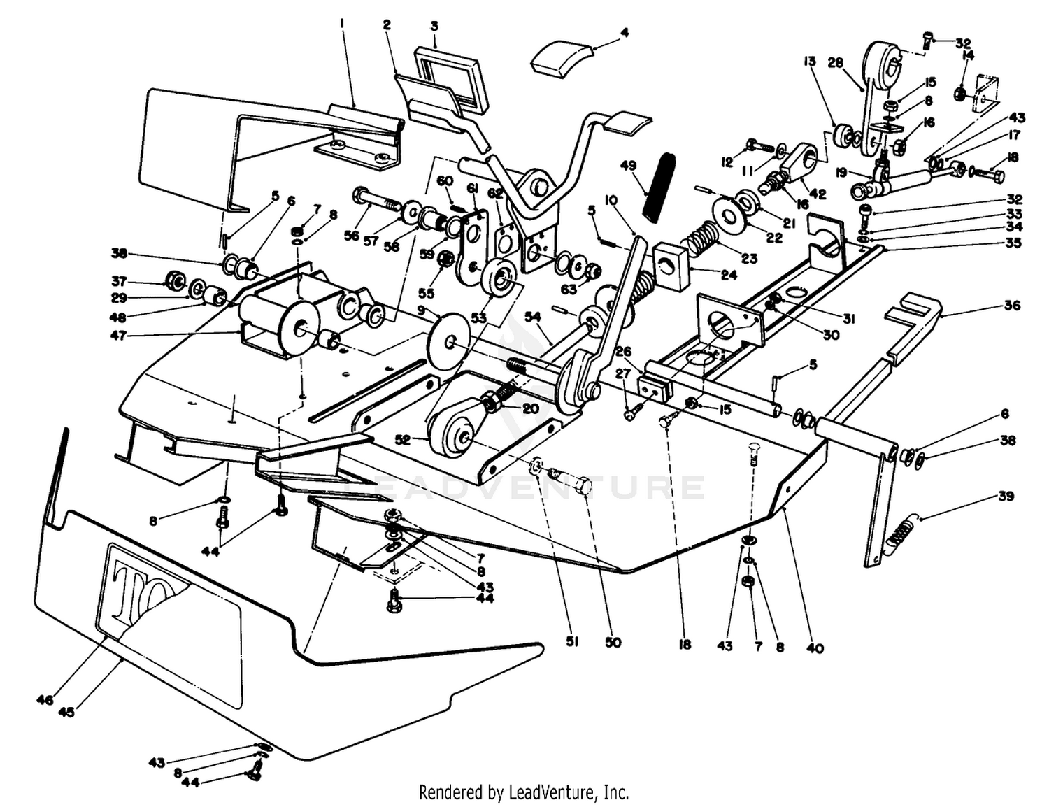 Foot Rest  Pedal Assembly