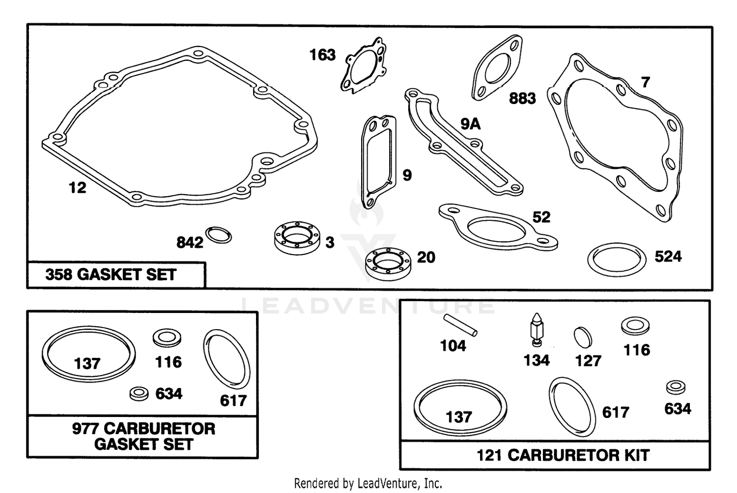 Engine Briggs  Stratton Model 127802-0640-01 9