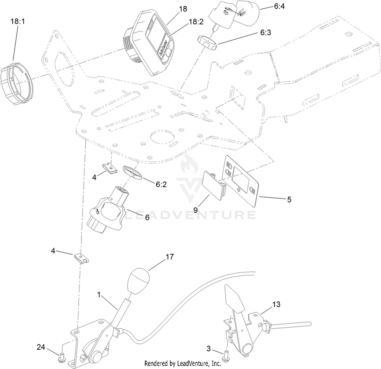 Ignition, Throttle and Choke Control Assembly
