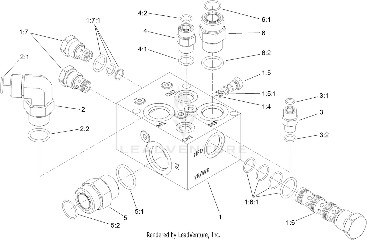 Flow Divider Manifold Assembly No. 121-3128