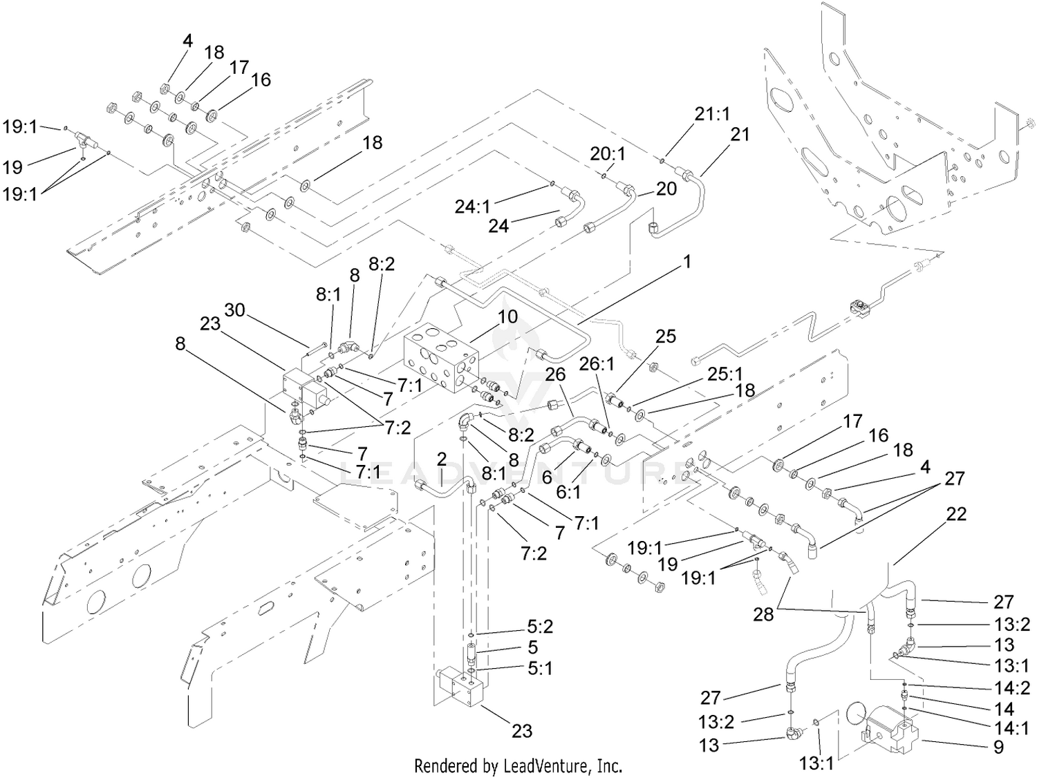 Hydraulic Manifold Mow Block Assembly