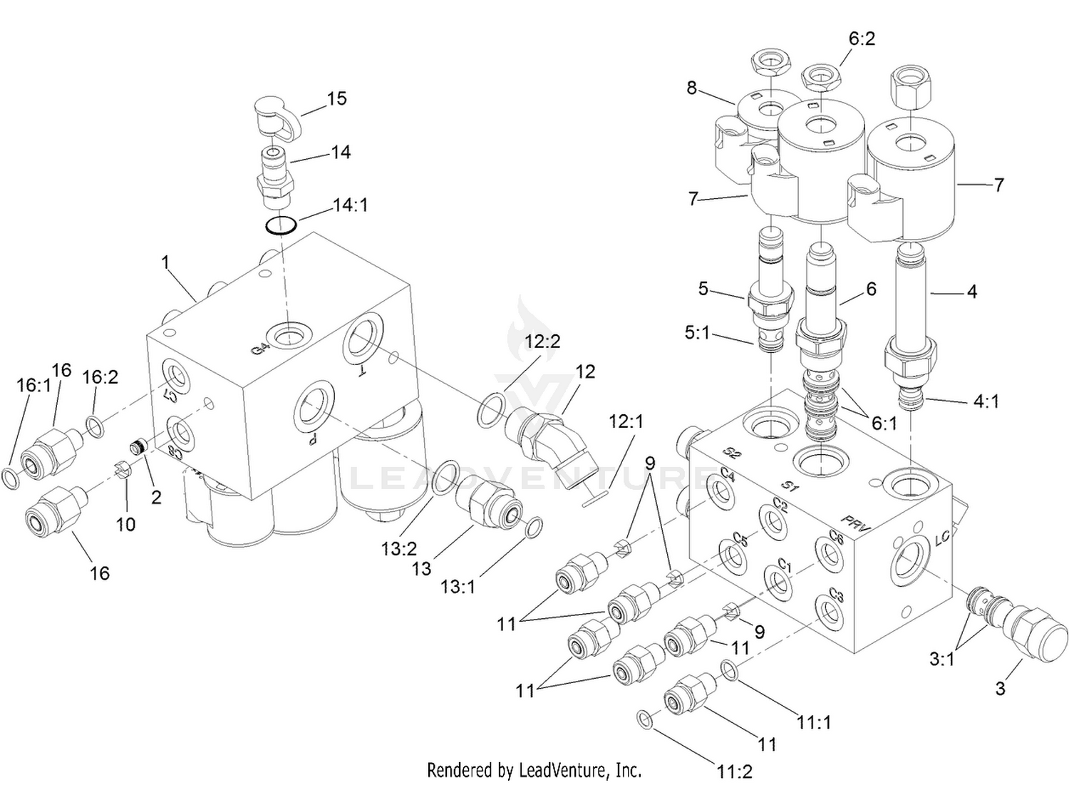 Lift Control Manifold Assembly No. 117-0158
