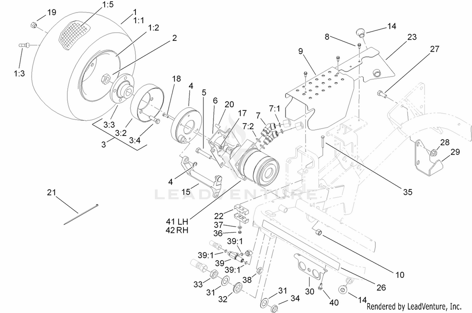 Front Wheel and Brake Assembly