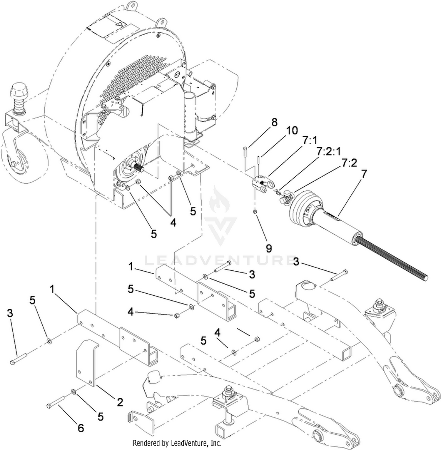 Debris Blower Mounting Assembly