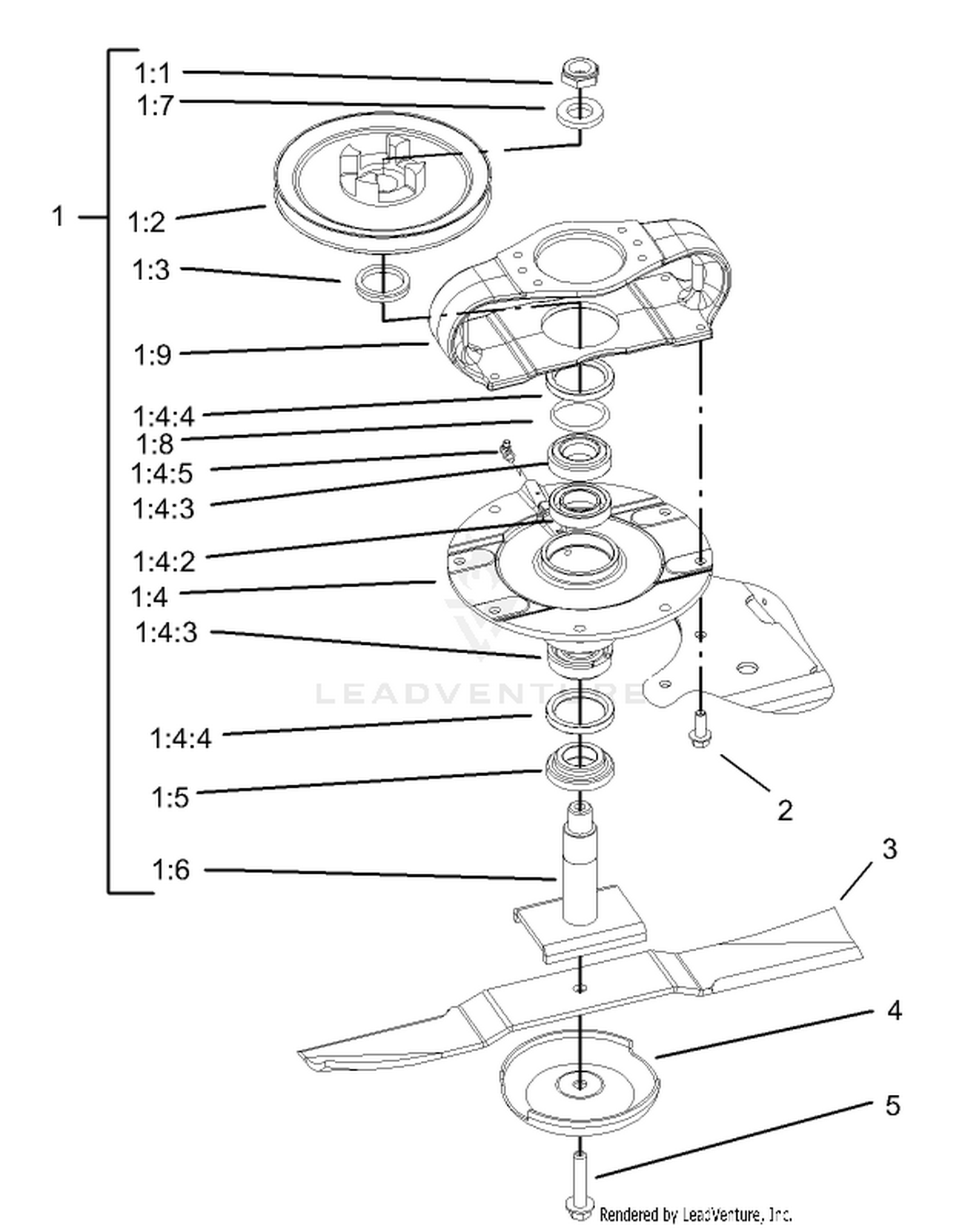 Front Deck Spindle Installation Assembly