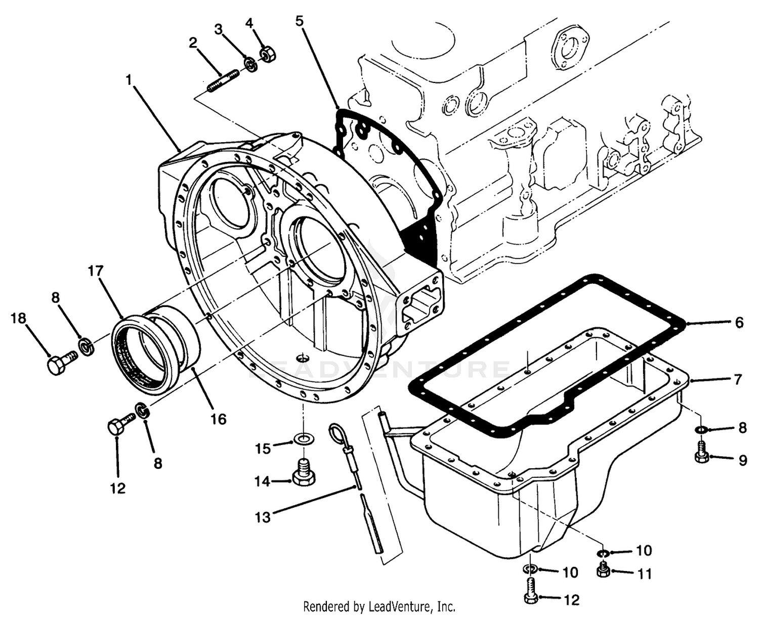 Flywheel Housing -Oil Pan Assembly