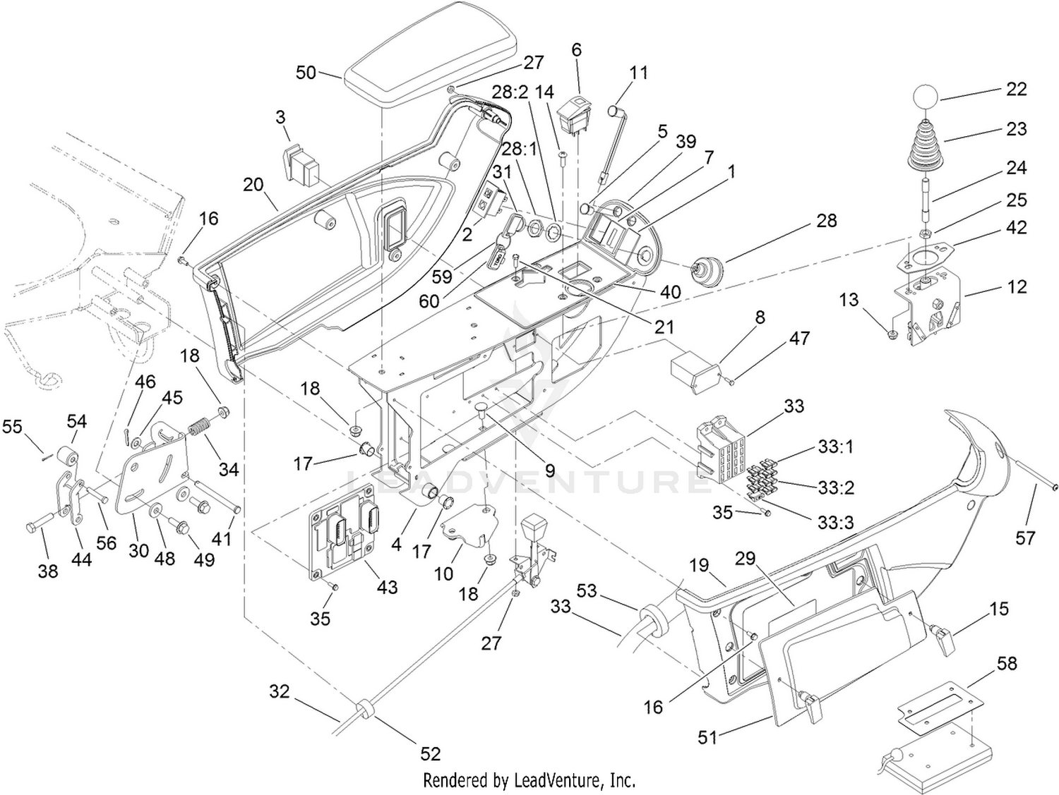 Console and Control Arm Assembly