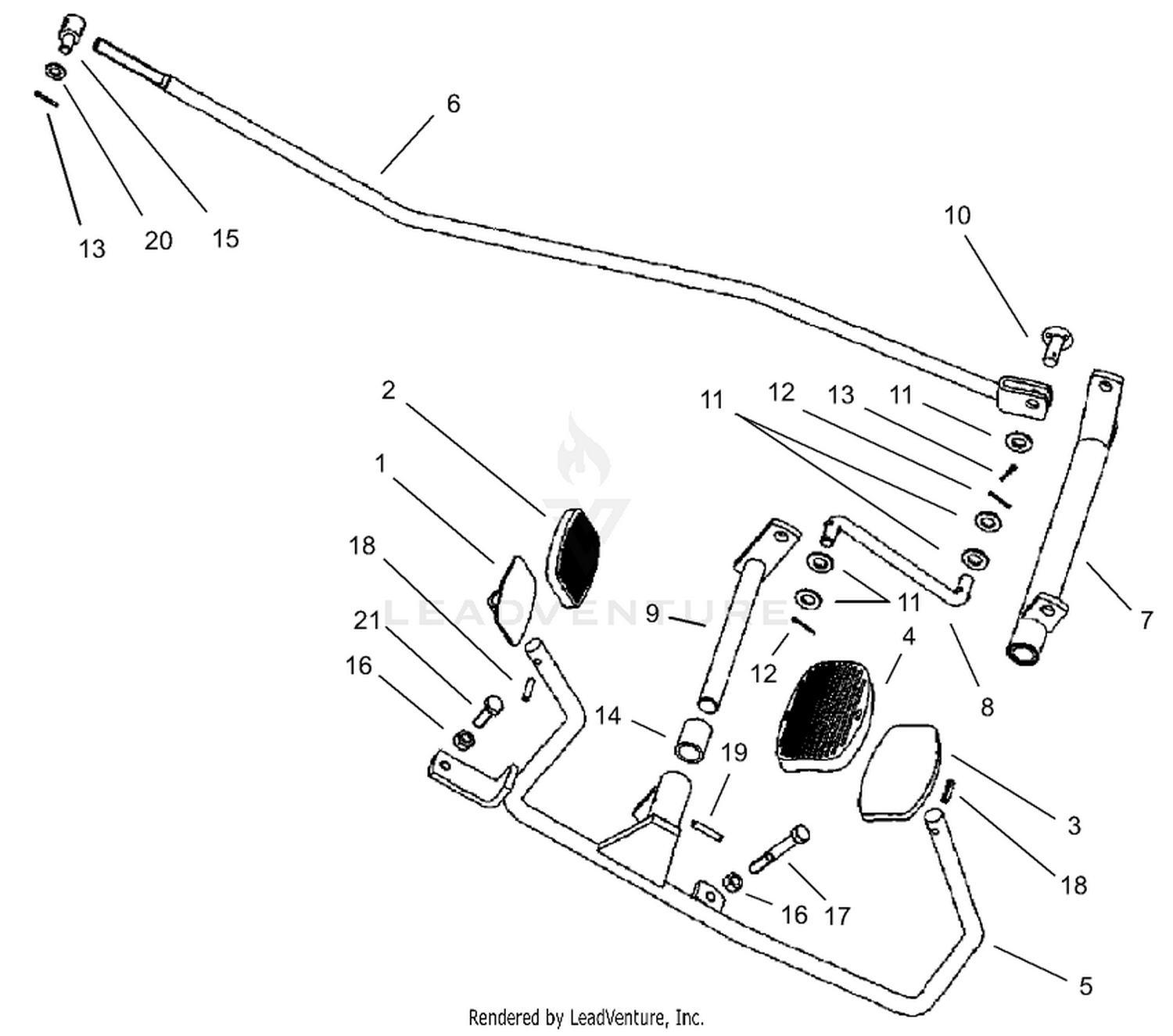 Travel Pedal Assembly