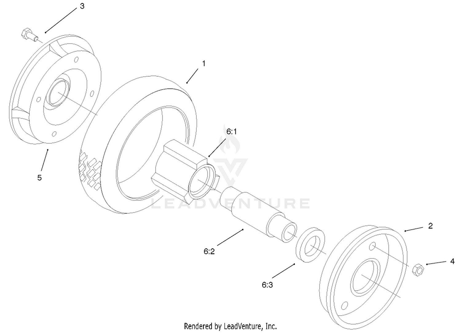 Rear Wheel And Tire Assembly No. 74-1720