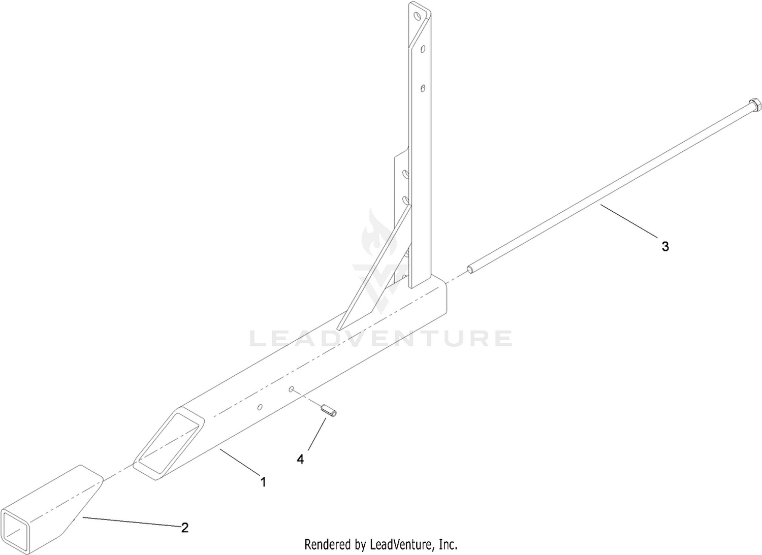 Left Hand Boom Mount Assembly