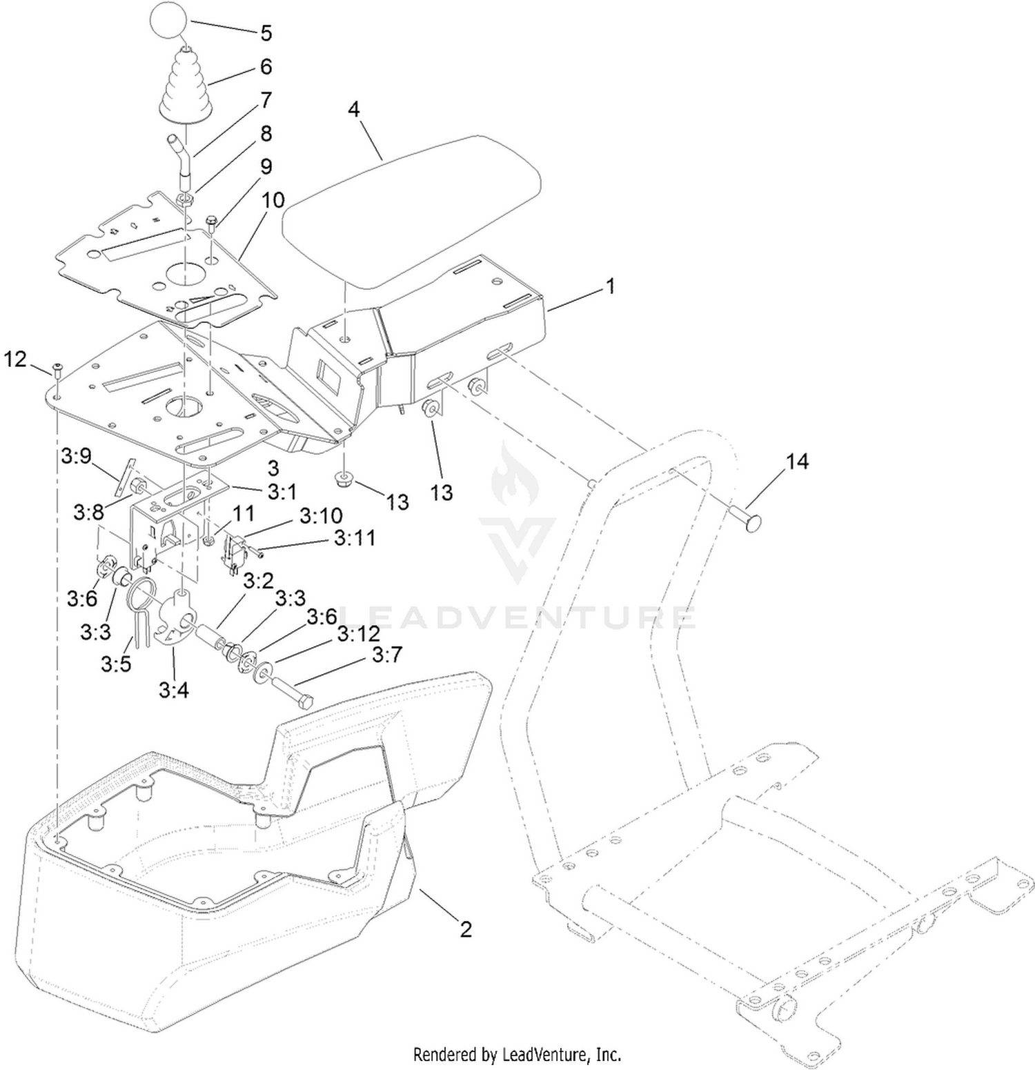 Console and Reel Control Assembly