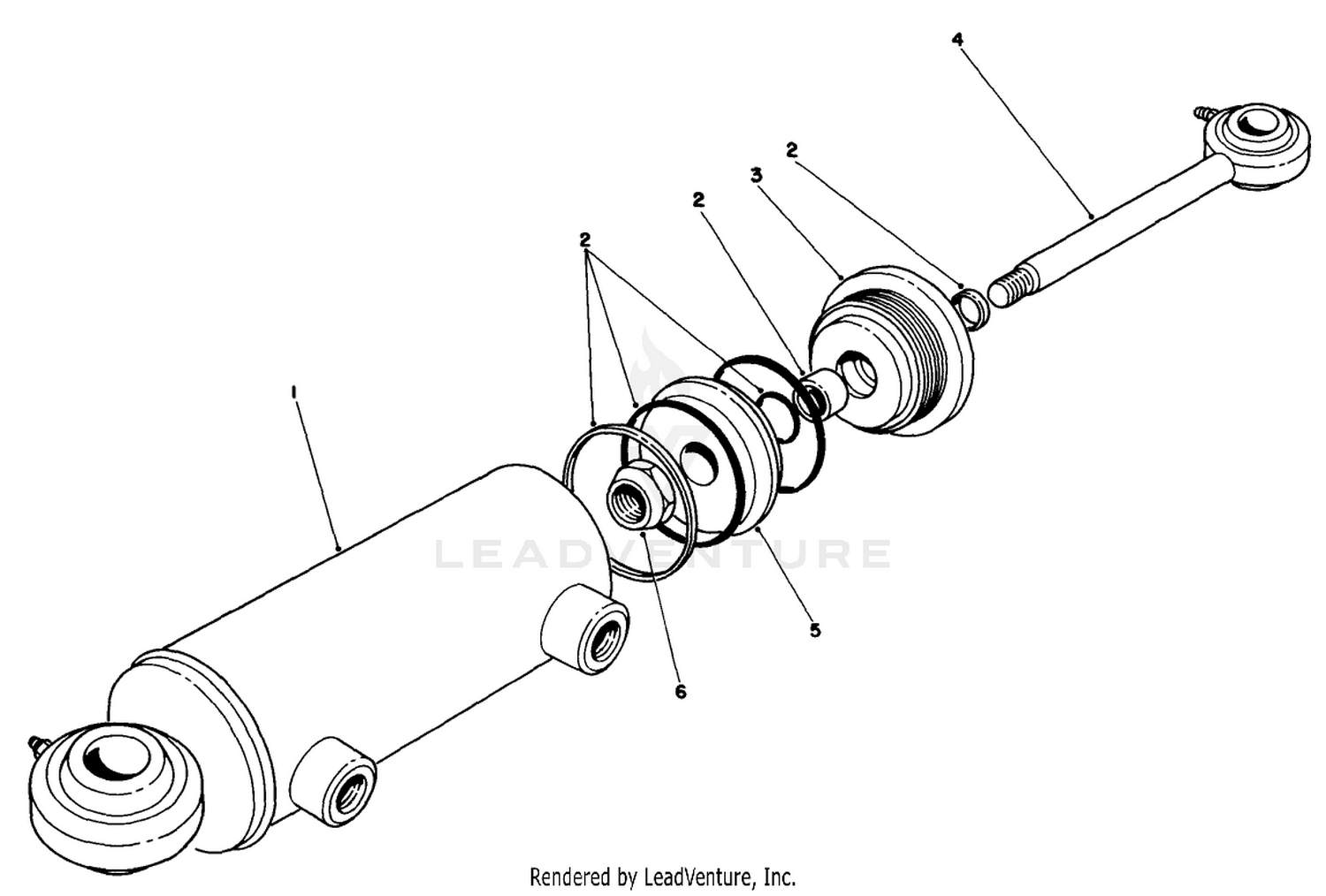 Hydraulic Steering Cylinder Assembly No. 63-9240