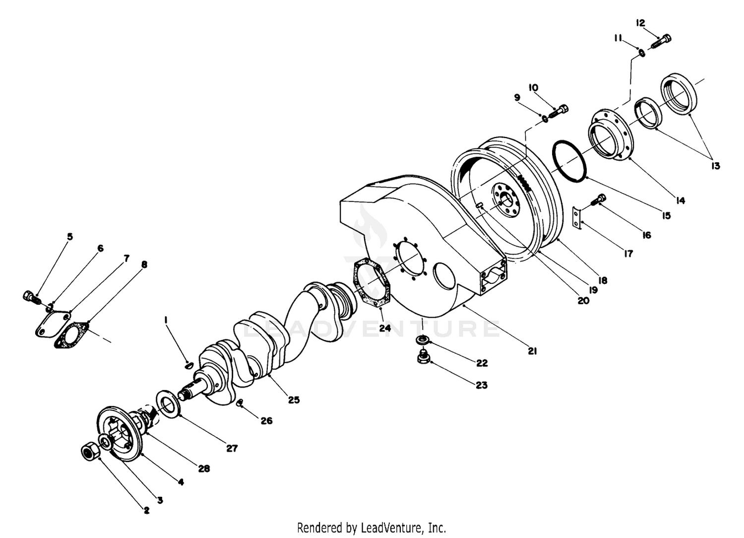 Crankshaft  Flywheel Housing Components