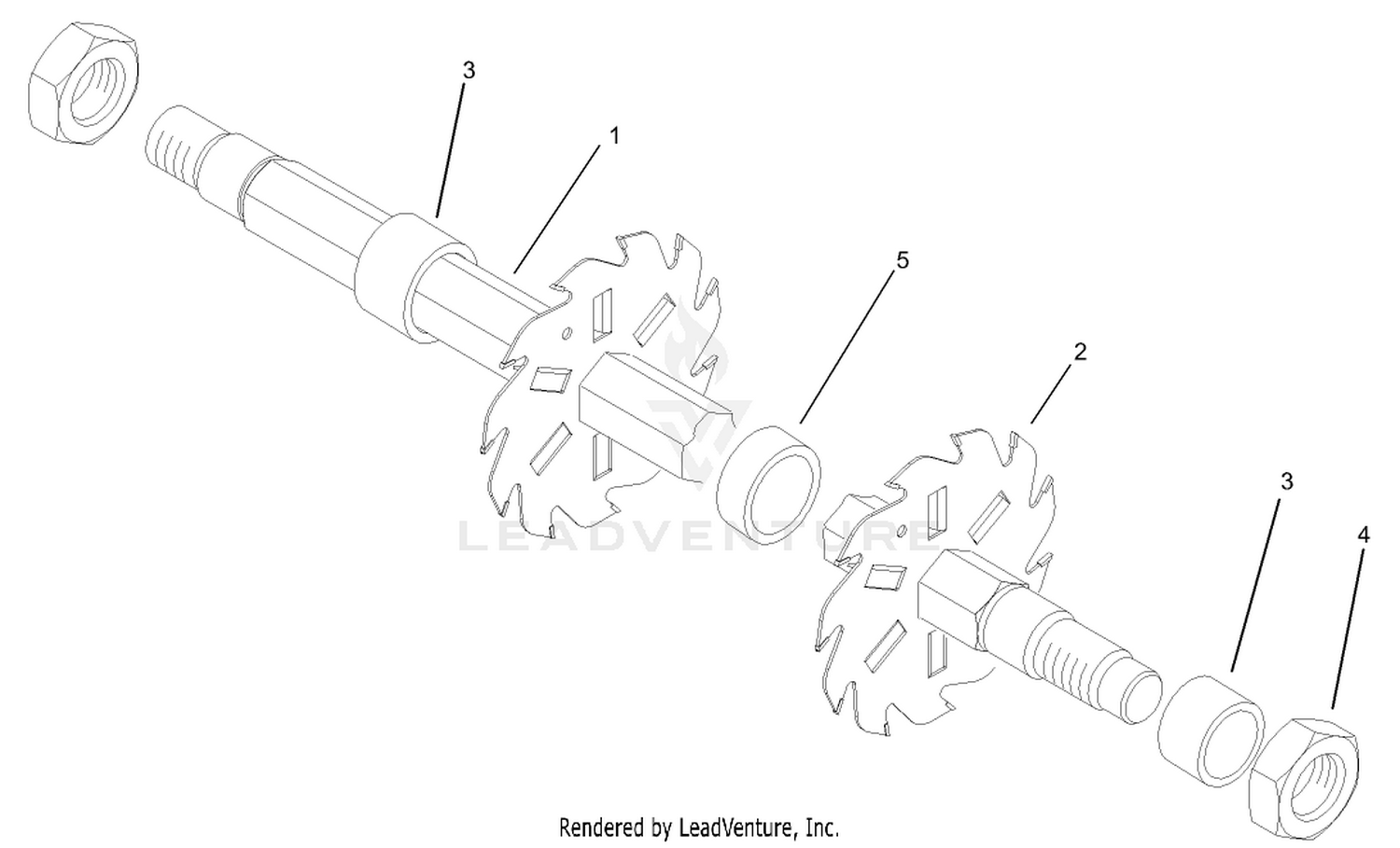 Dethatcher Shaft Assembly