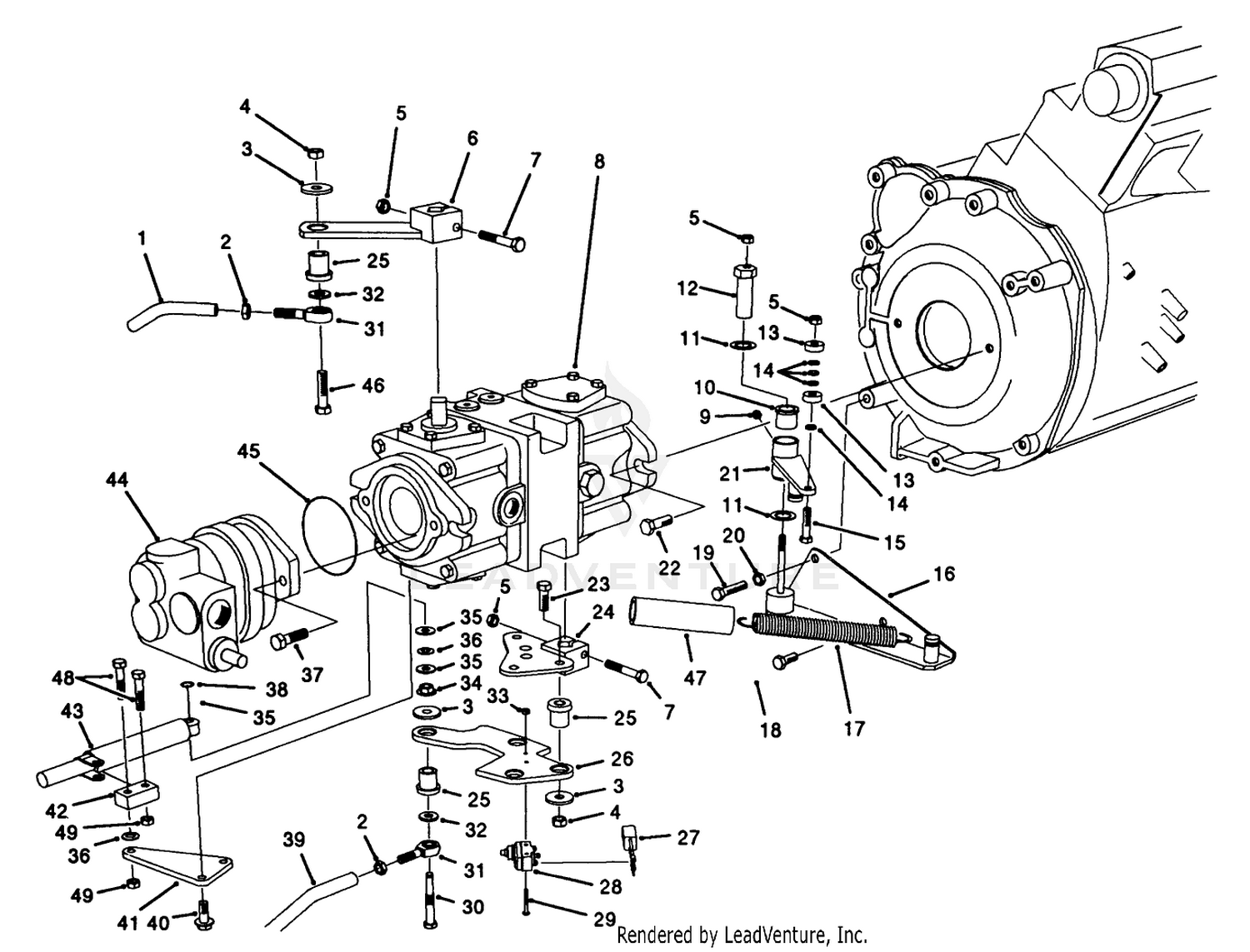 Hydraulic Pump Installation Assembly