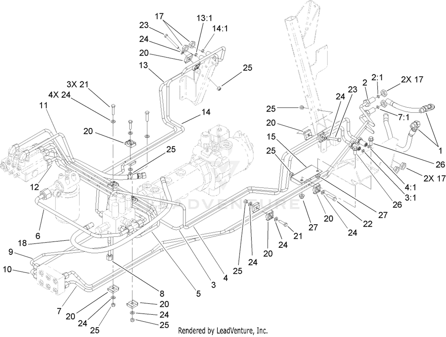 Hydraulic Lift Line Assembly