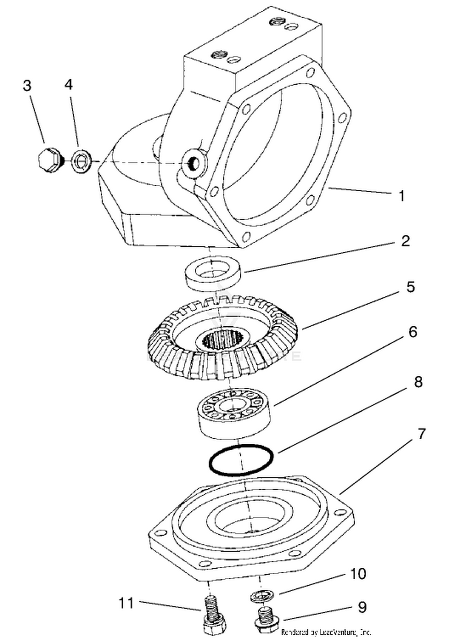 Rear Axle Assembly No. 95-7501 (continued) Axle Case Assembly