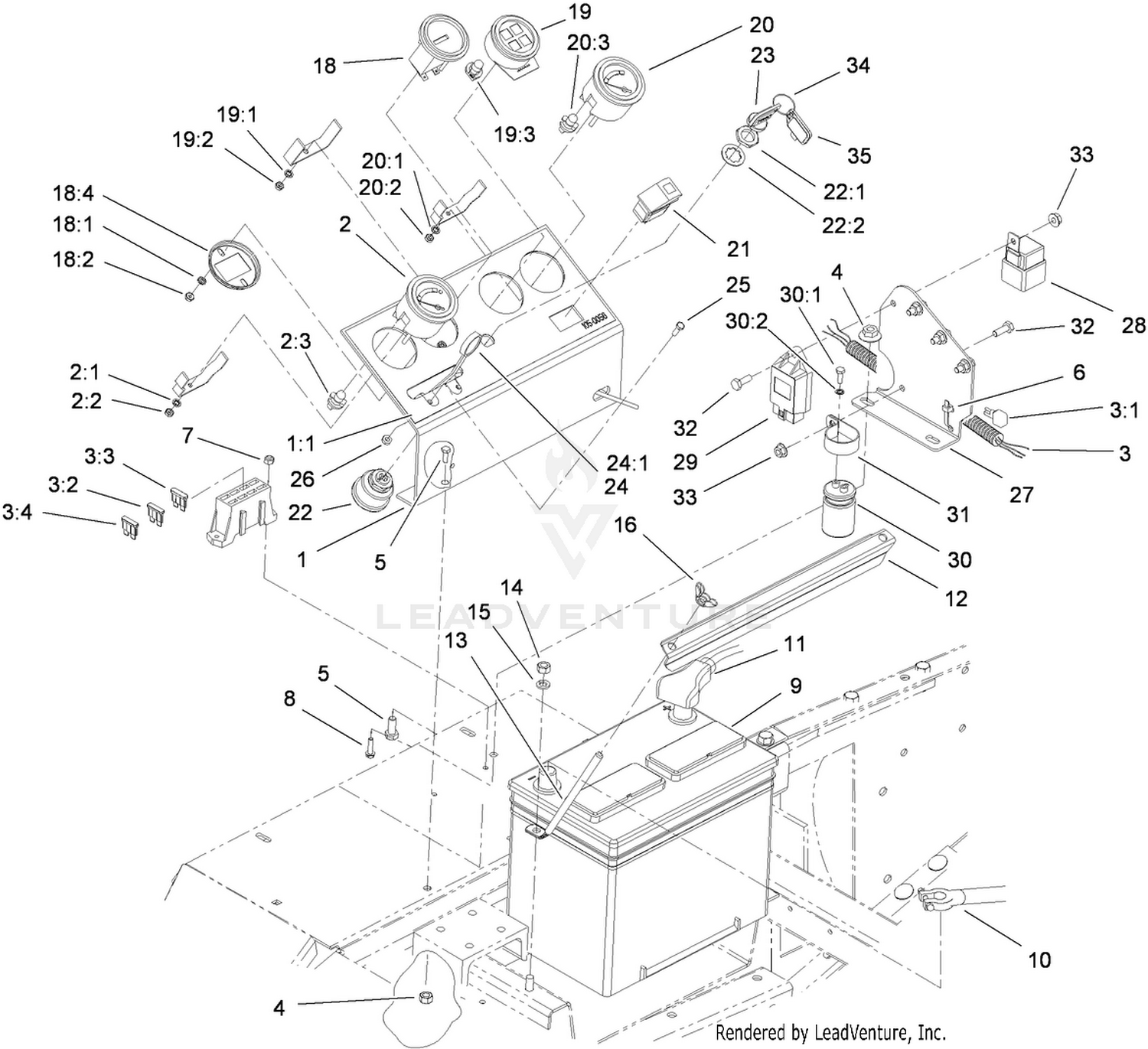 Control Panel and Battery Assembly