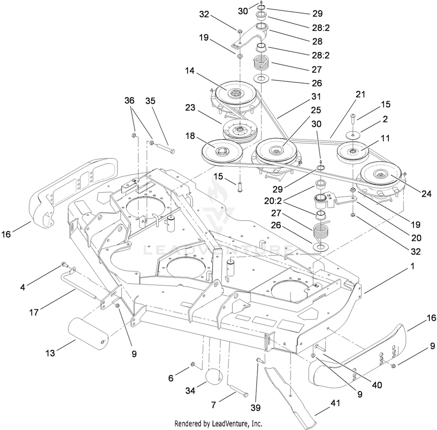 Roller, Belt and Pulley Assembly