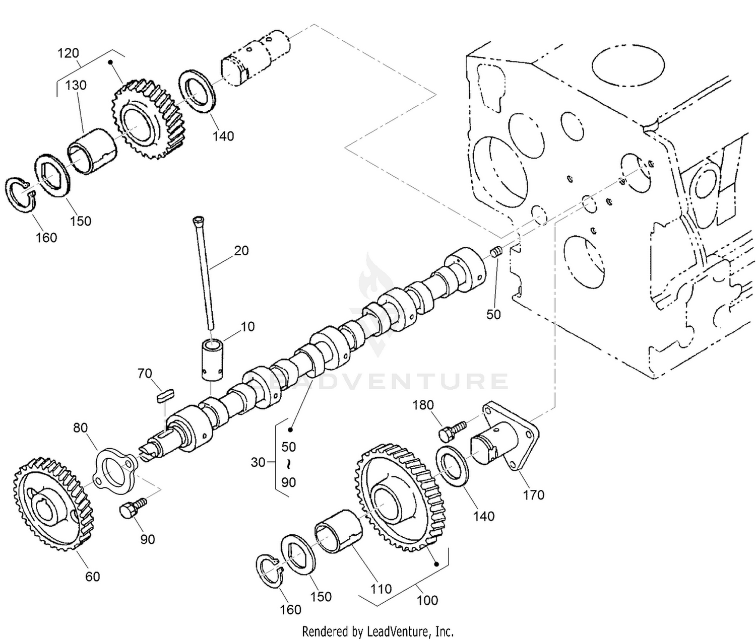 Cam Shaft and Idle Gear Assembly