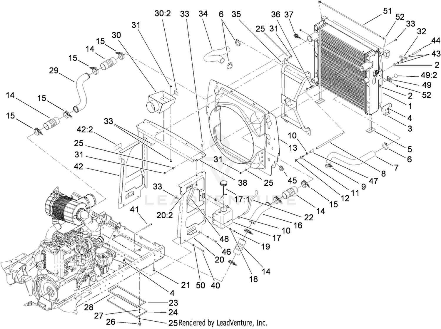 Radiator and Fan Shroud Assembly