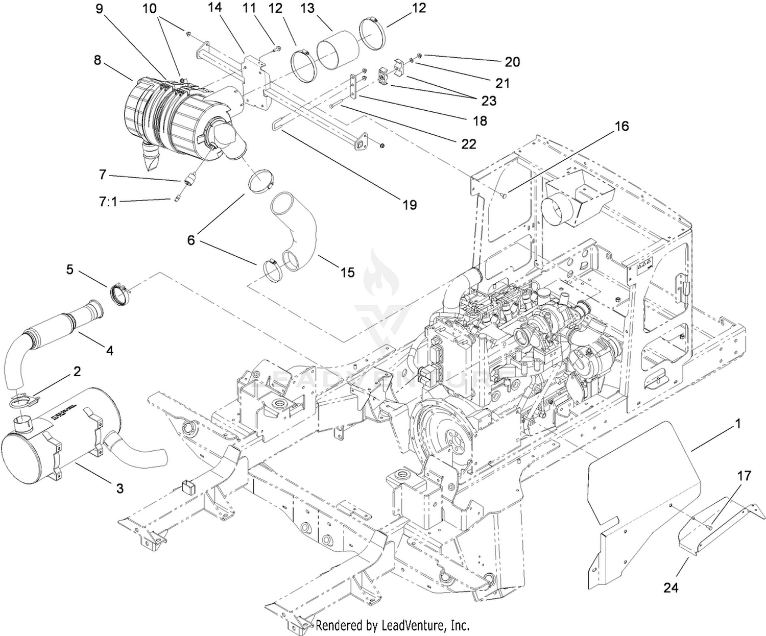 Air Cleaner and Muffler Assembly