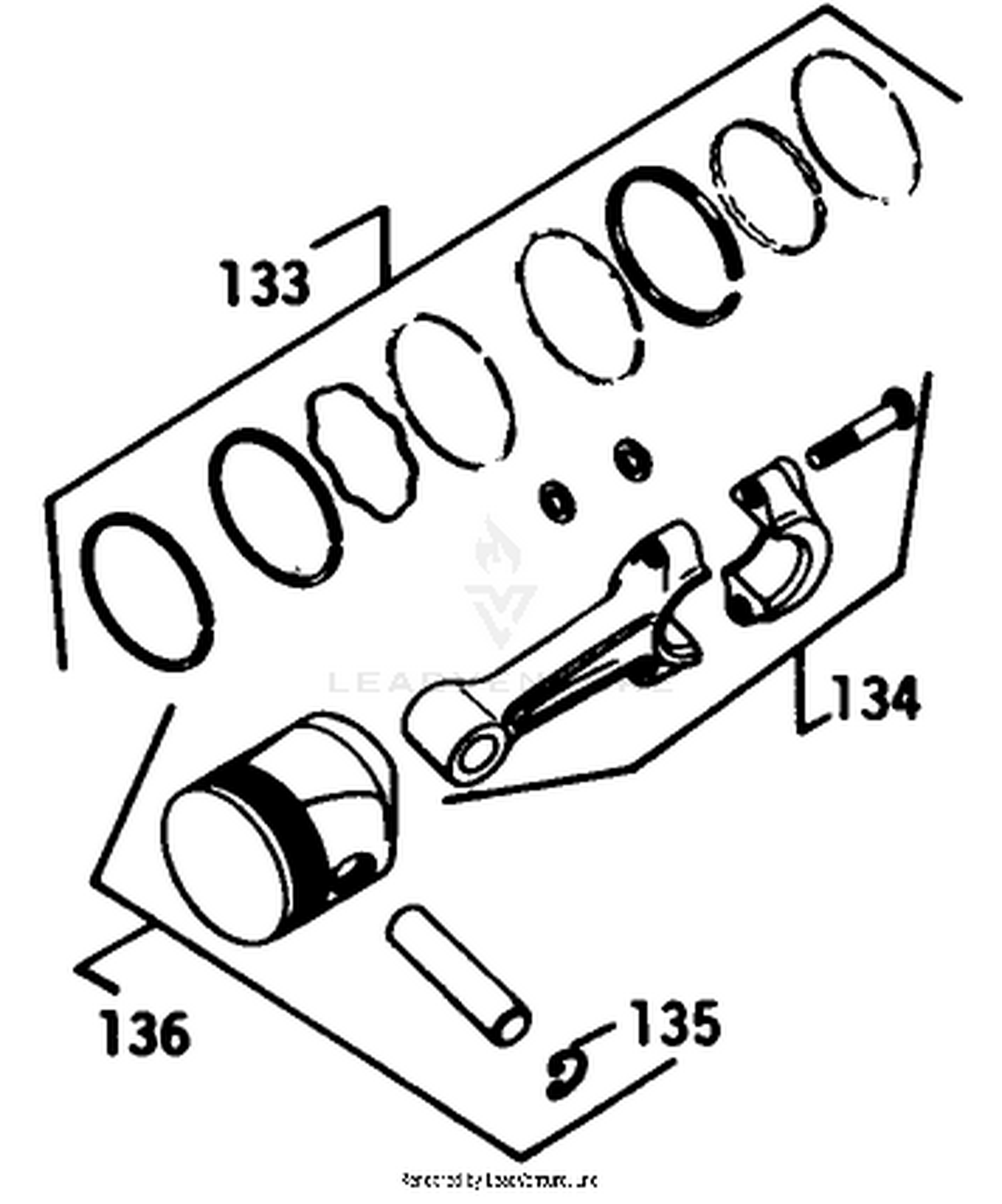 Piston  Rod-Engine Kohler Model No. K582qs Type No. Pc-36273a