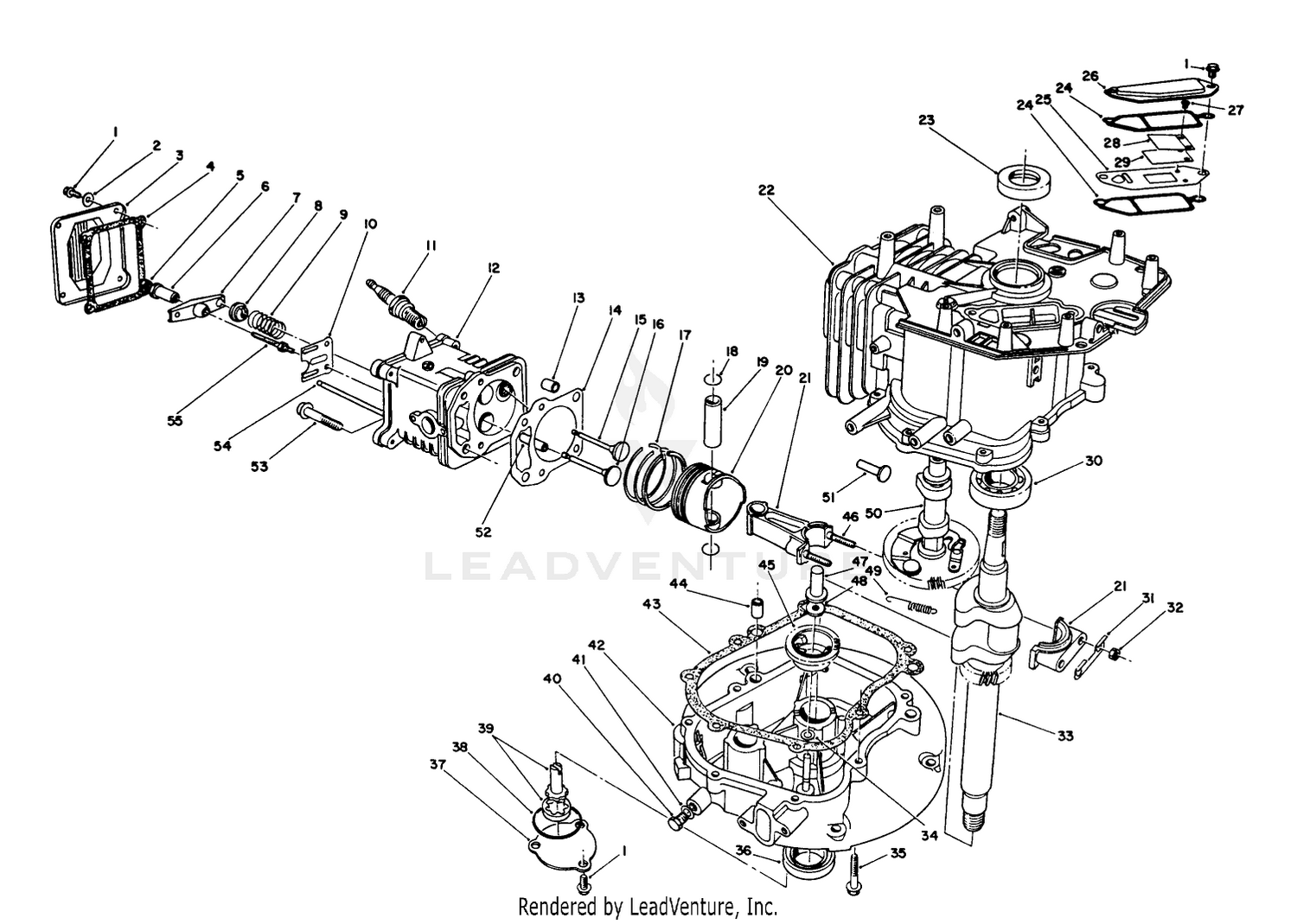 Crankcase Assembly (continued) (engine Model No. Vmk9-3)