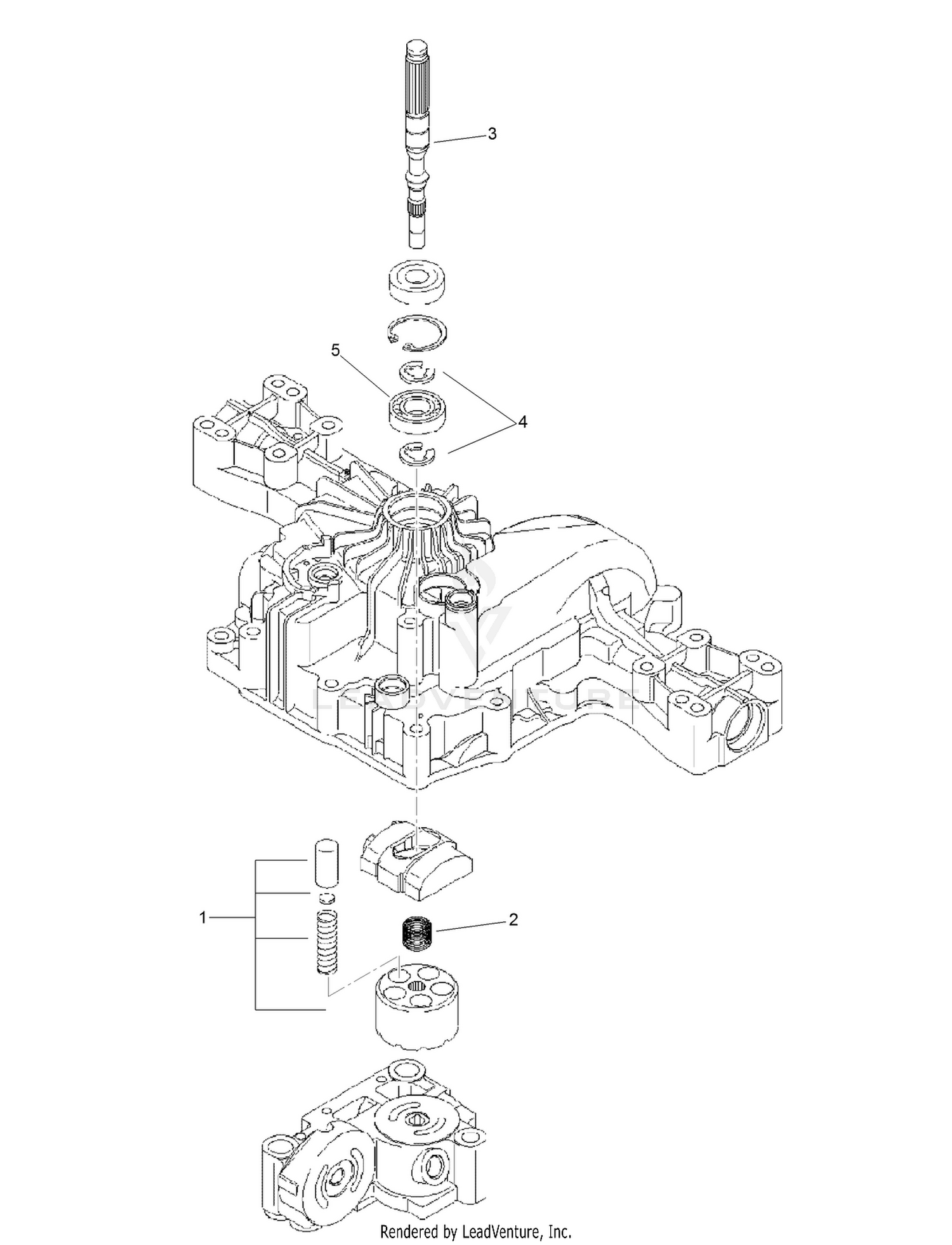 Pump Shaft Assembly  Transmission Assembly No. 114-3155