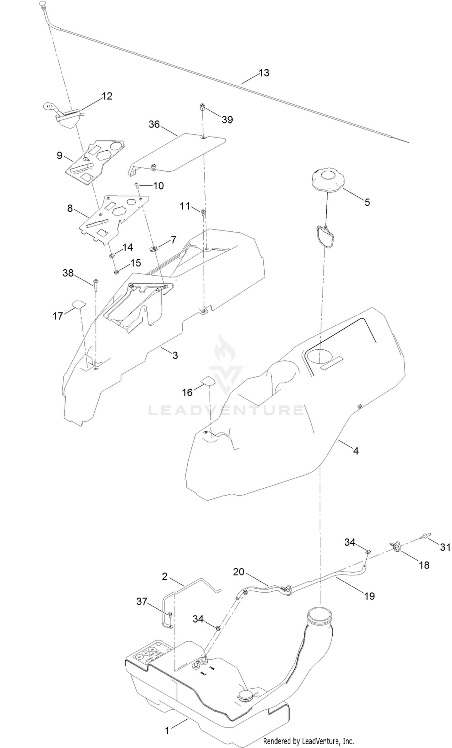Body Styling and Fuel Tank Assembly